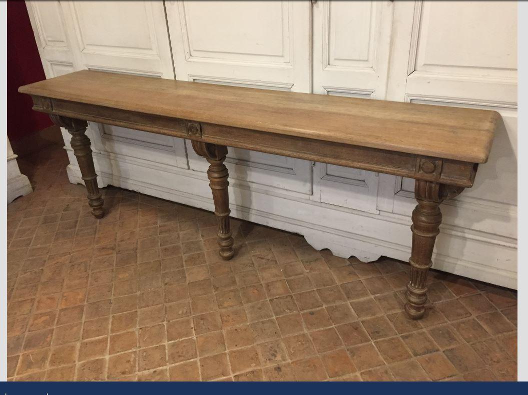 19th Century French Pair of Carved Oak Wood Consoles, 1890s In Good Condition In Florence, IT