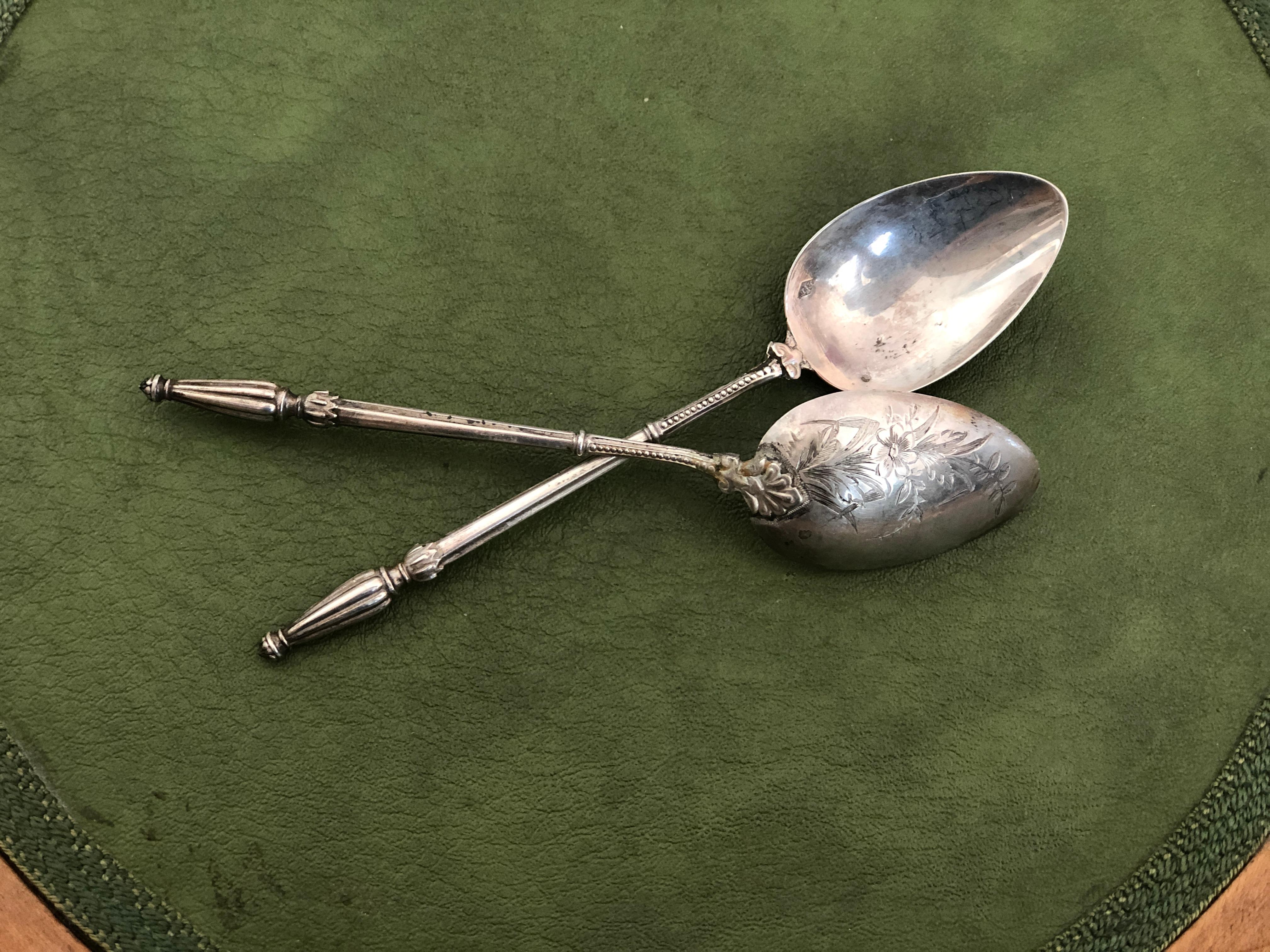 small antique silver spoons
