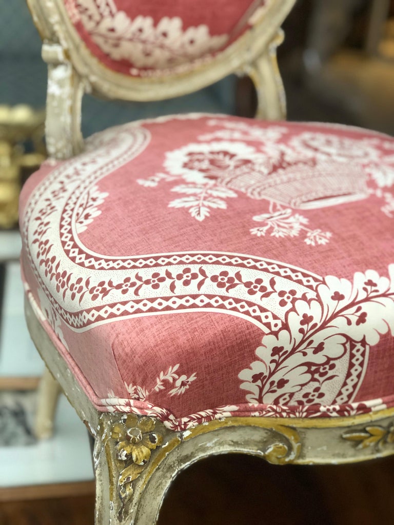 19th Century French Pair of Hand Carved Chairs in Louis XVI Style For ...