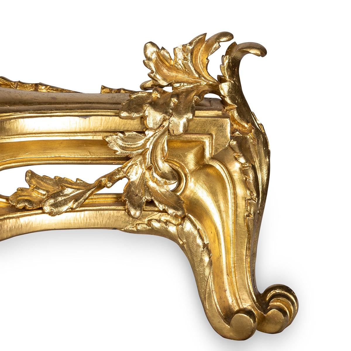 19th Century French Pair of Ormolu Bronze Fireplace Chenets, C.1840 For Sale 7