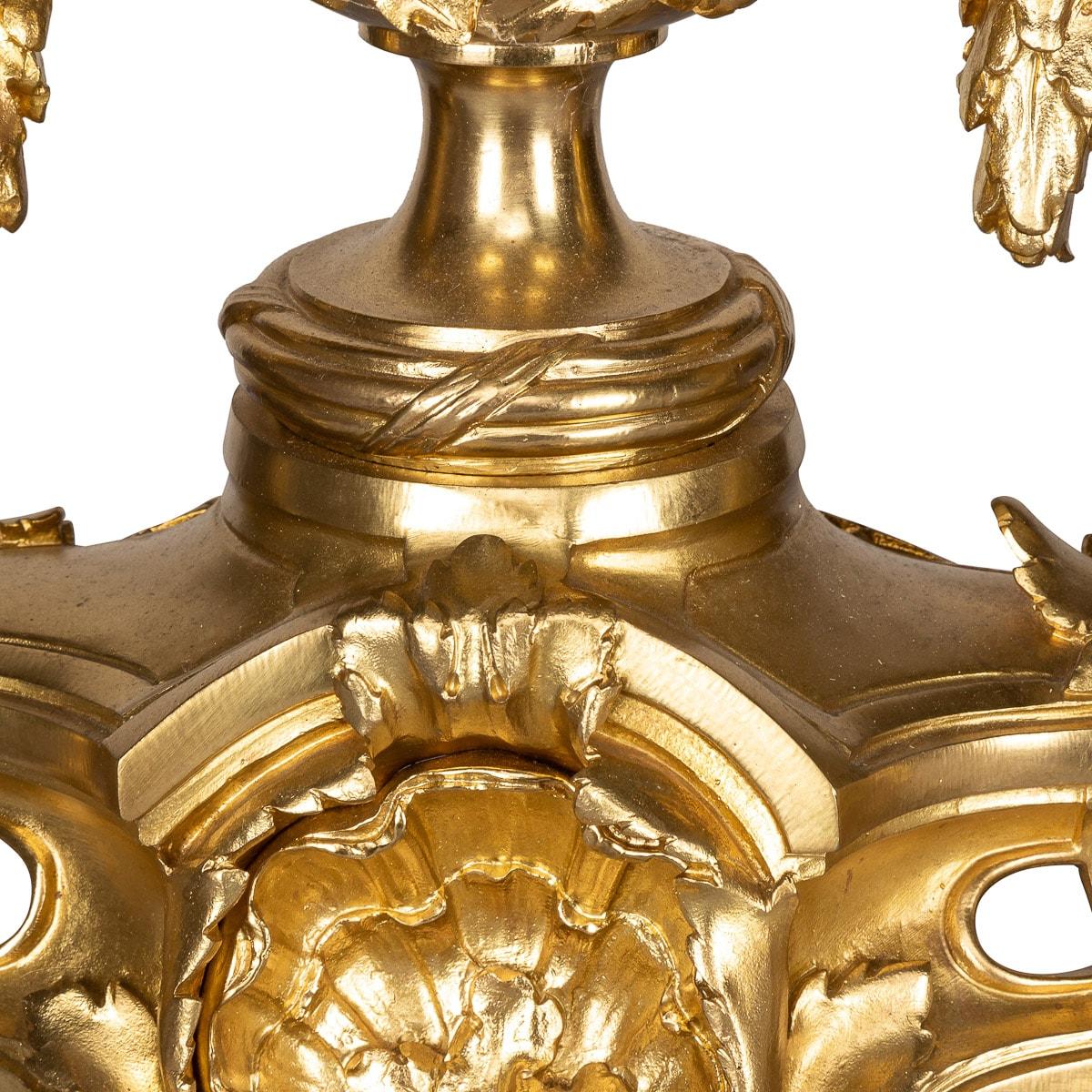 19th Century French Pair of Ormolu Bronze Fireplace Chenets, C.1840 For Sale 2