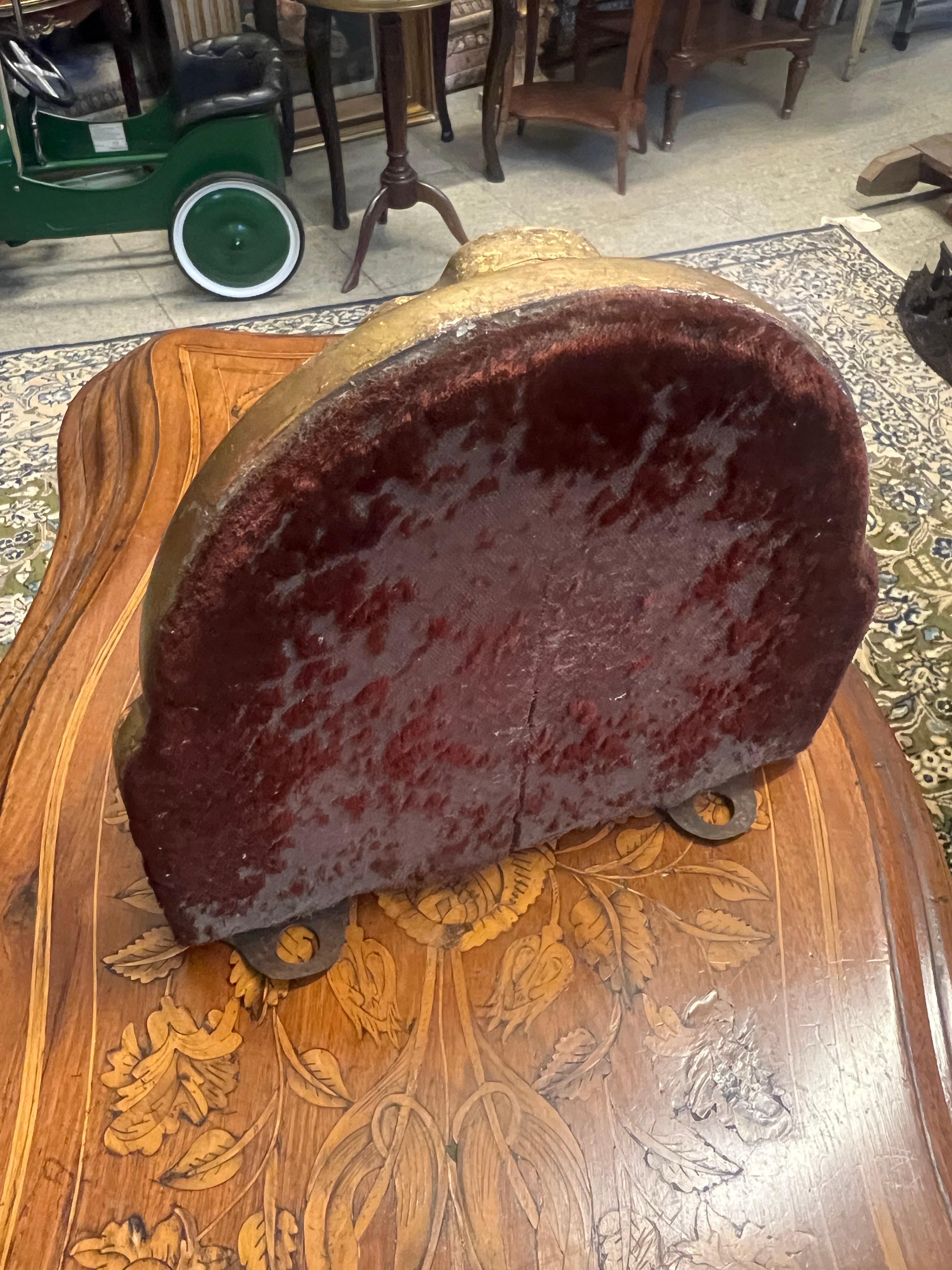 19th Century French Pair of Small Gilt Wood Hand Carved Consoles in Rococo Style In Fair Condition For Sale In Sofia, BG