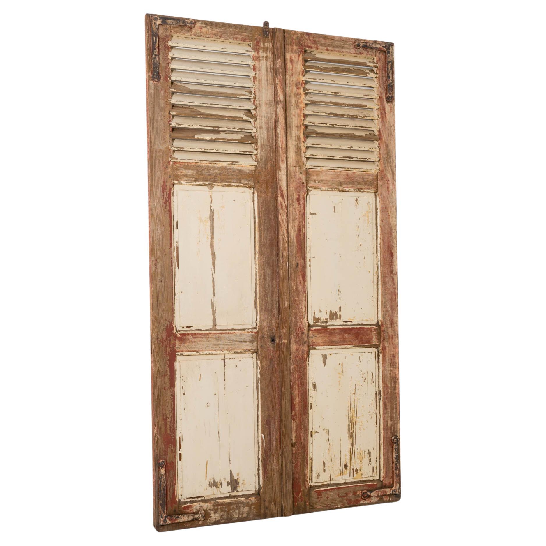 19th Century French Pair of Wooden Shutters