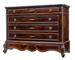 Commode française du 19ème siècle avec plateau en faux marbre