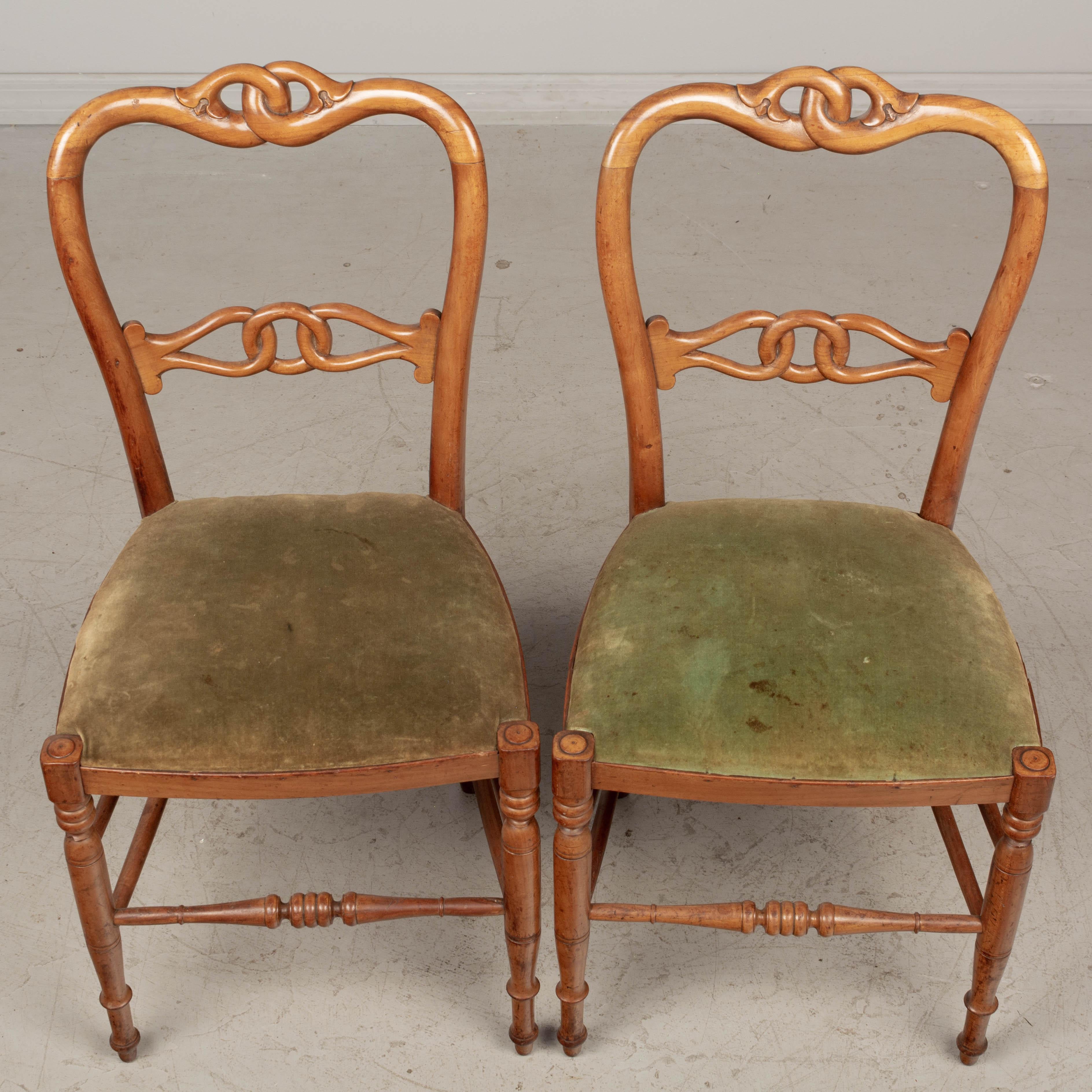 19th Century French Parlor Chairs, Set of four For Sale 5