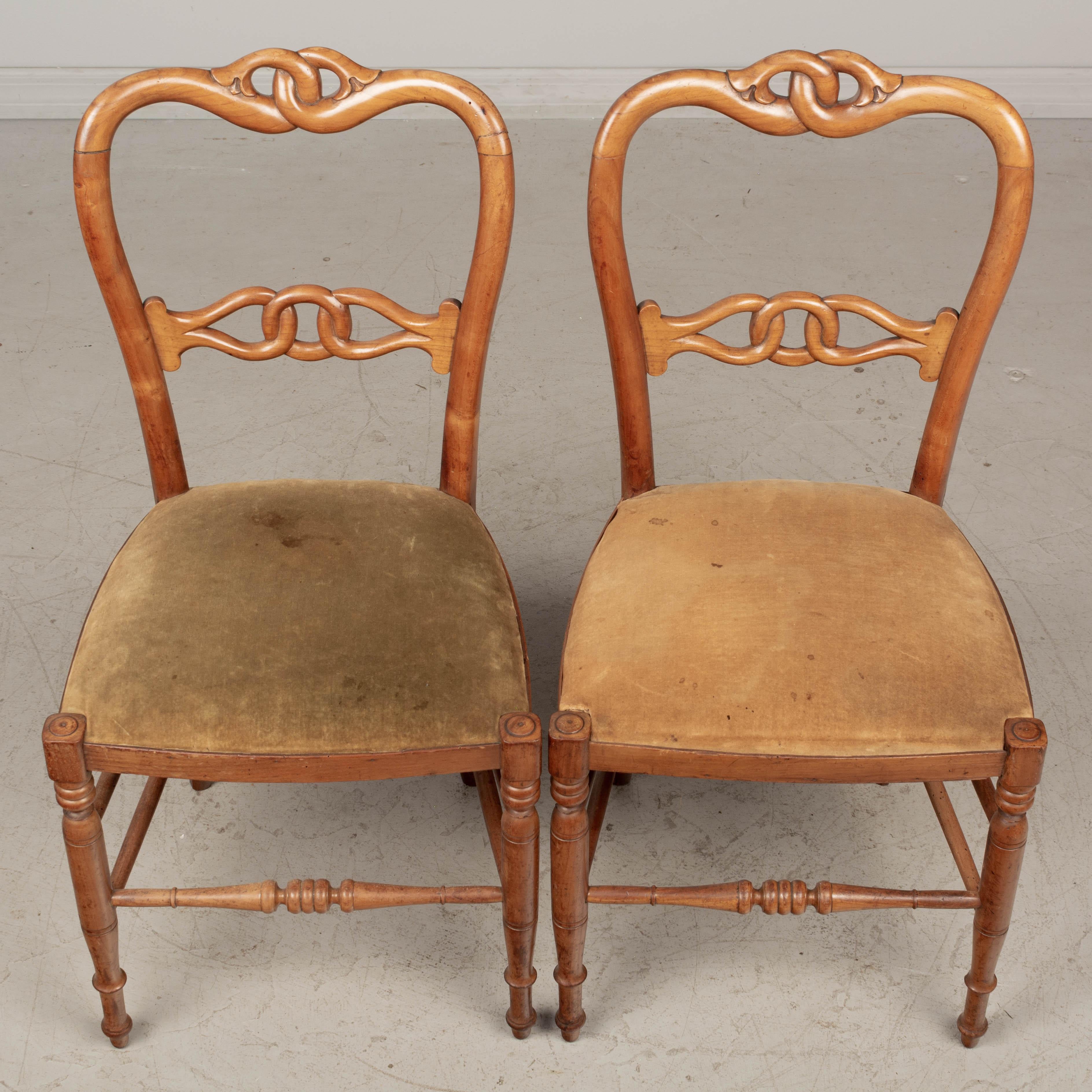 19th Century French Parlor Chairs, Set of four For Sale 6