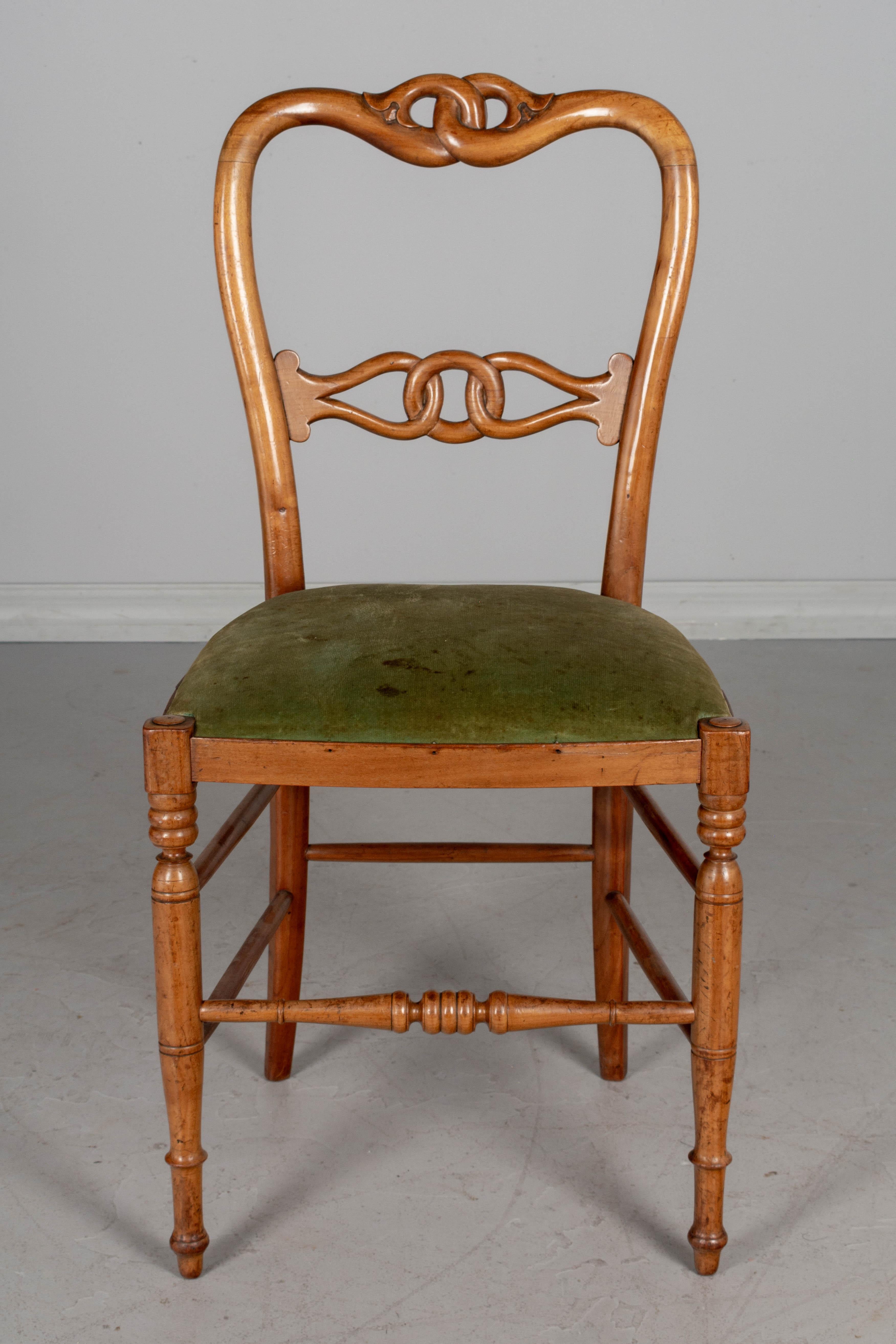 Biedermeier 19th Century French Parlor Chairs, Set of four For Sale