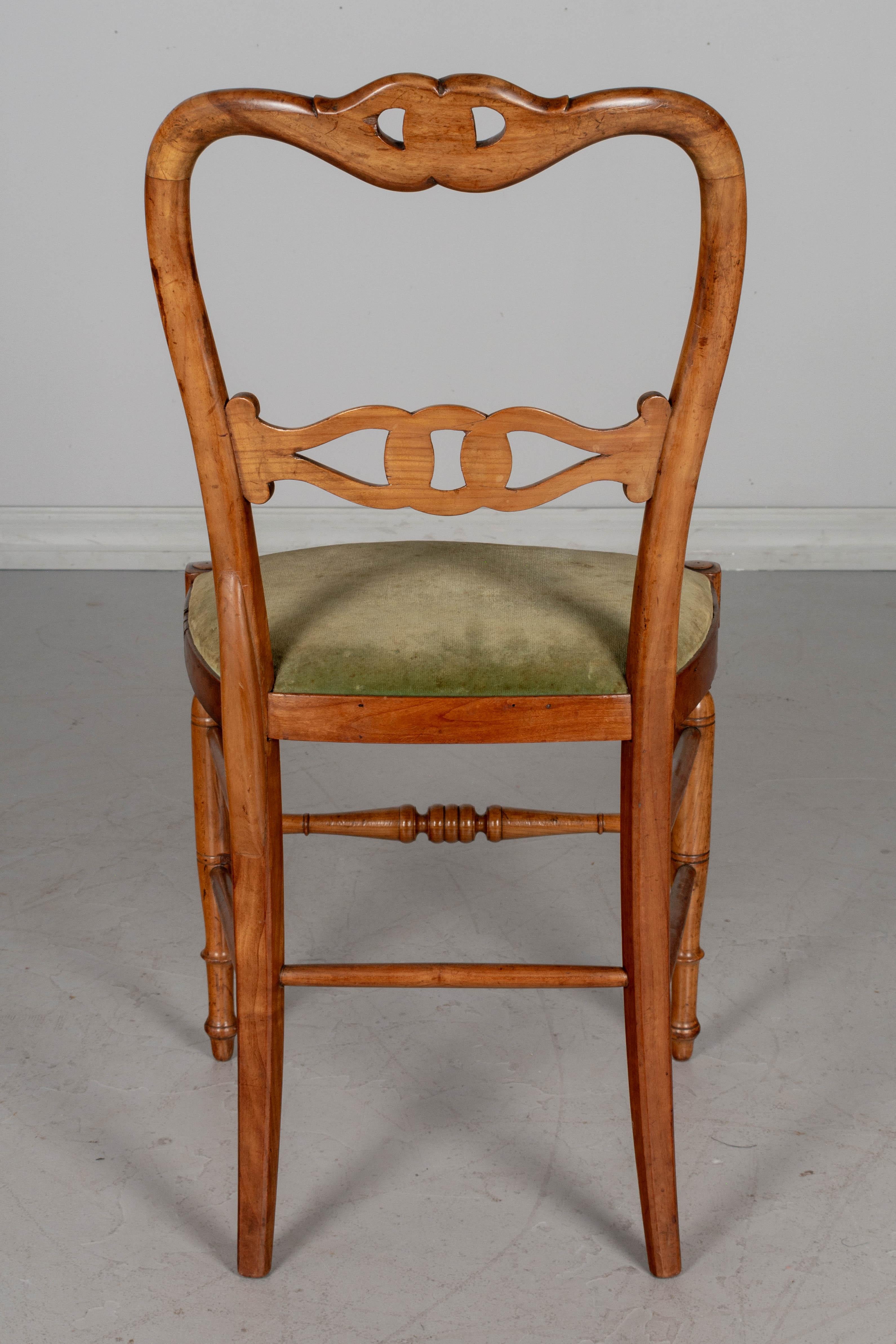 Hand-Crafted 19th Century French Parlor Chairs, Set of four For Sale