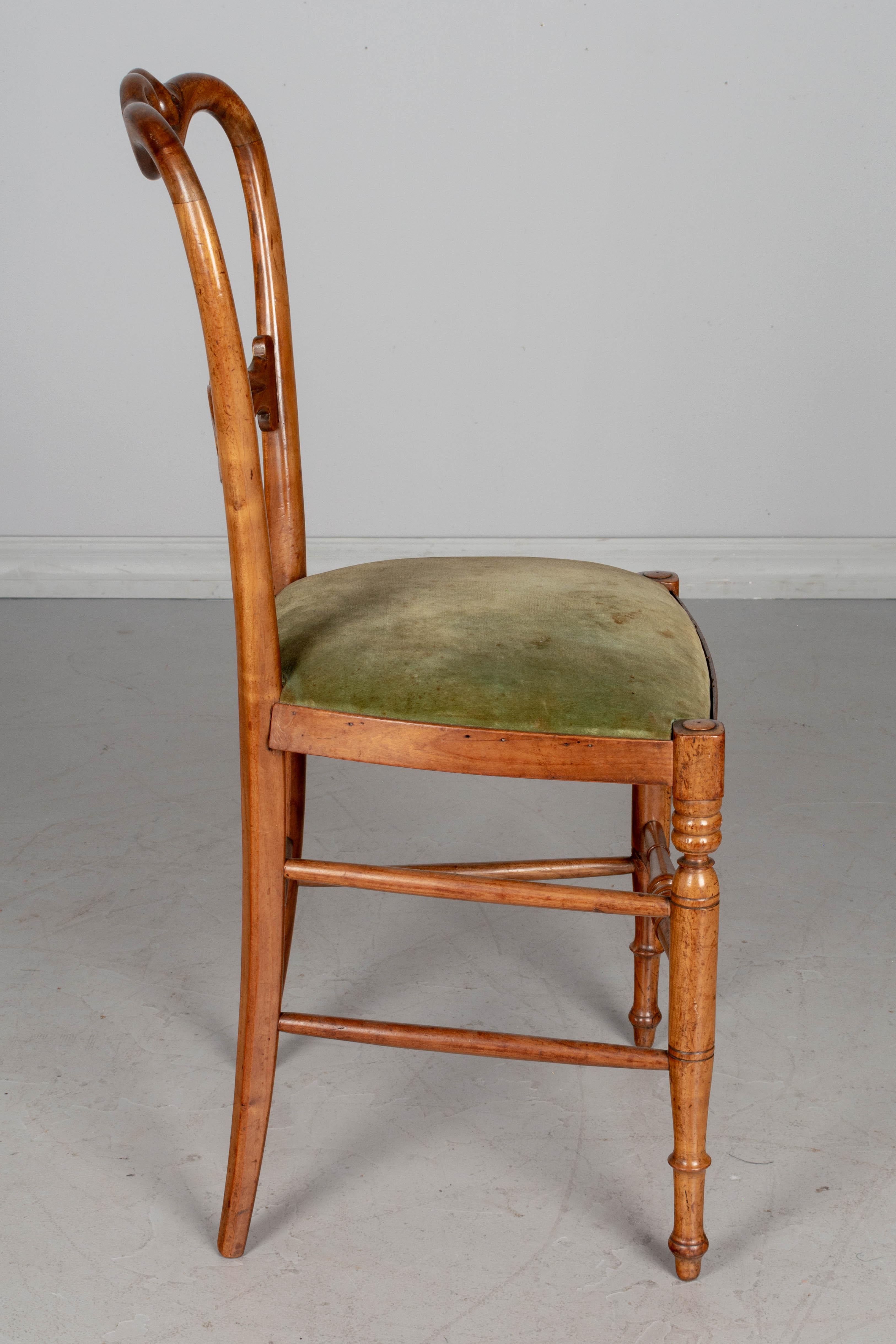 19th Century French Parlor Chairs, Set of four In Good Condition For Sale In Winter Park, FL