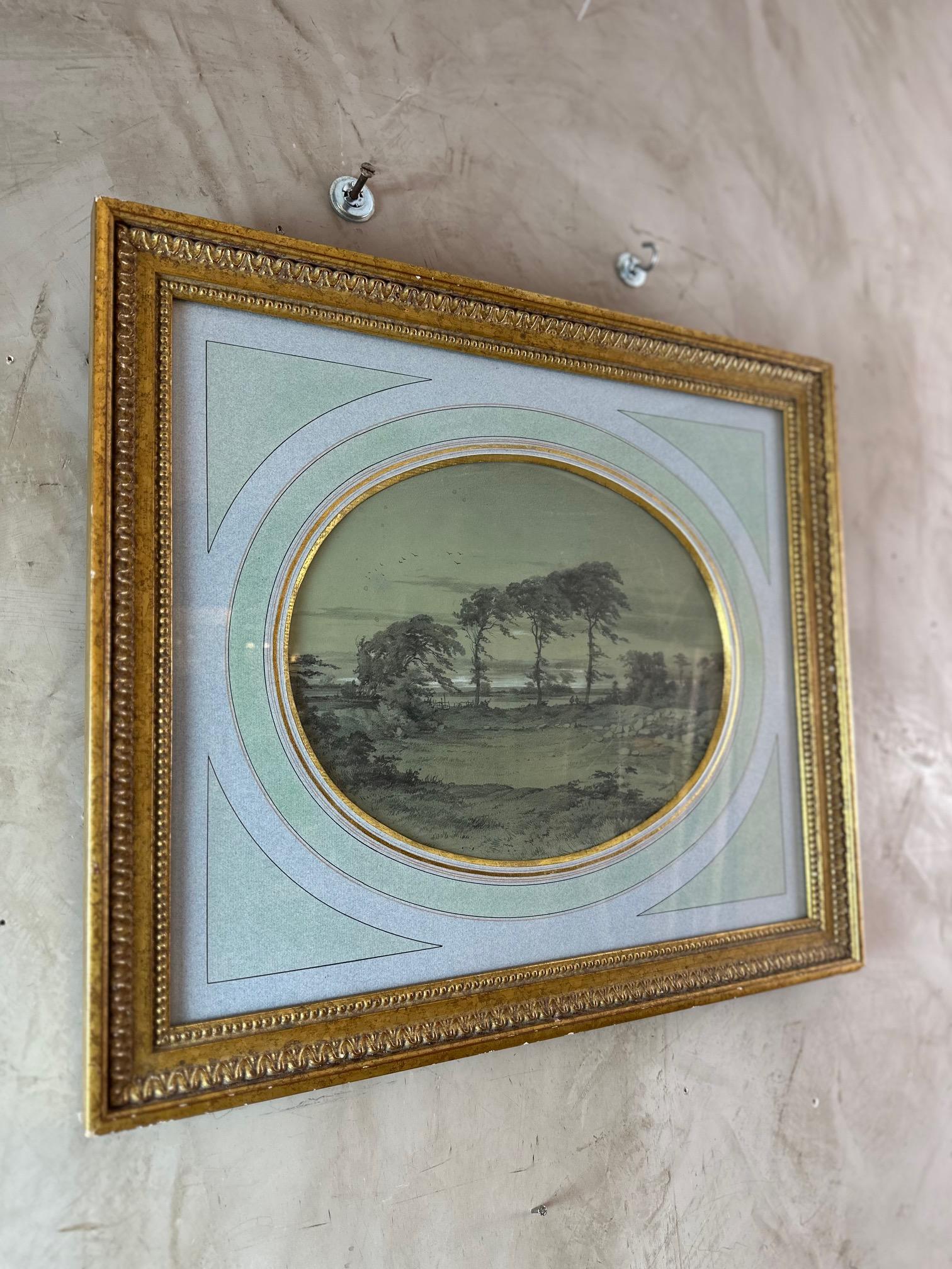 Very beautiful draw made in graphite, pastel and pen dating from 1867 and signed 