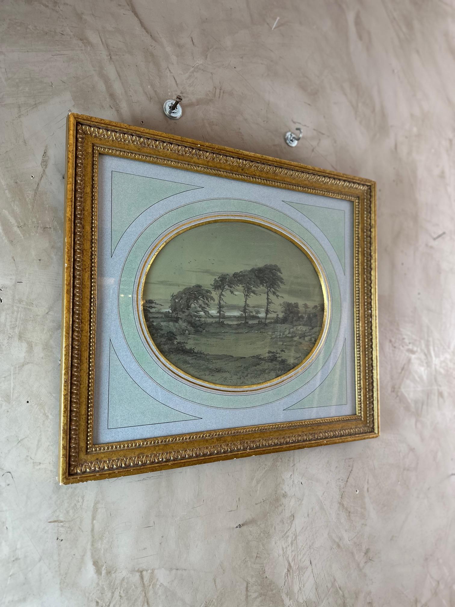 19th century French Pastel Drawing Signed Cinarie, 1867s For Sale 2