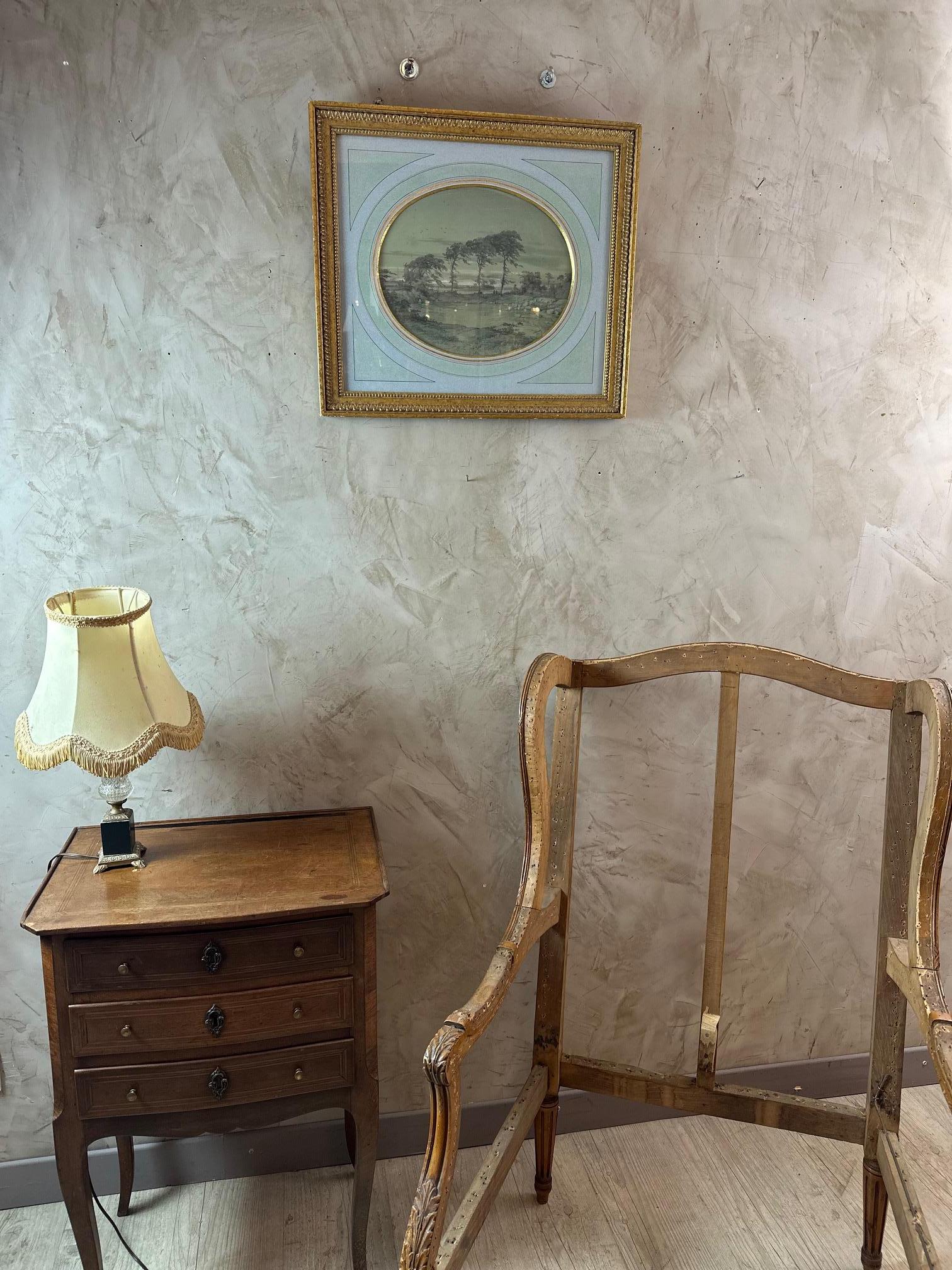 19th century French Pastel Drawing Signed Cinarie, 1867s For Sale 3