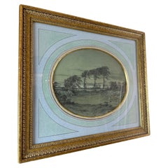 Disegno a pastello francese del XIX secolo firmato Cinarie, anni 1867