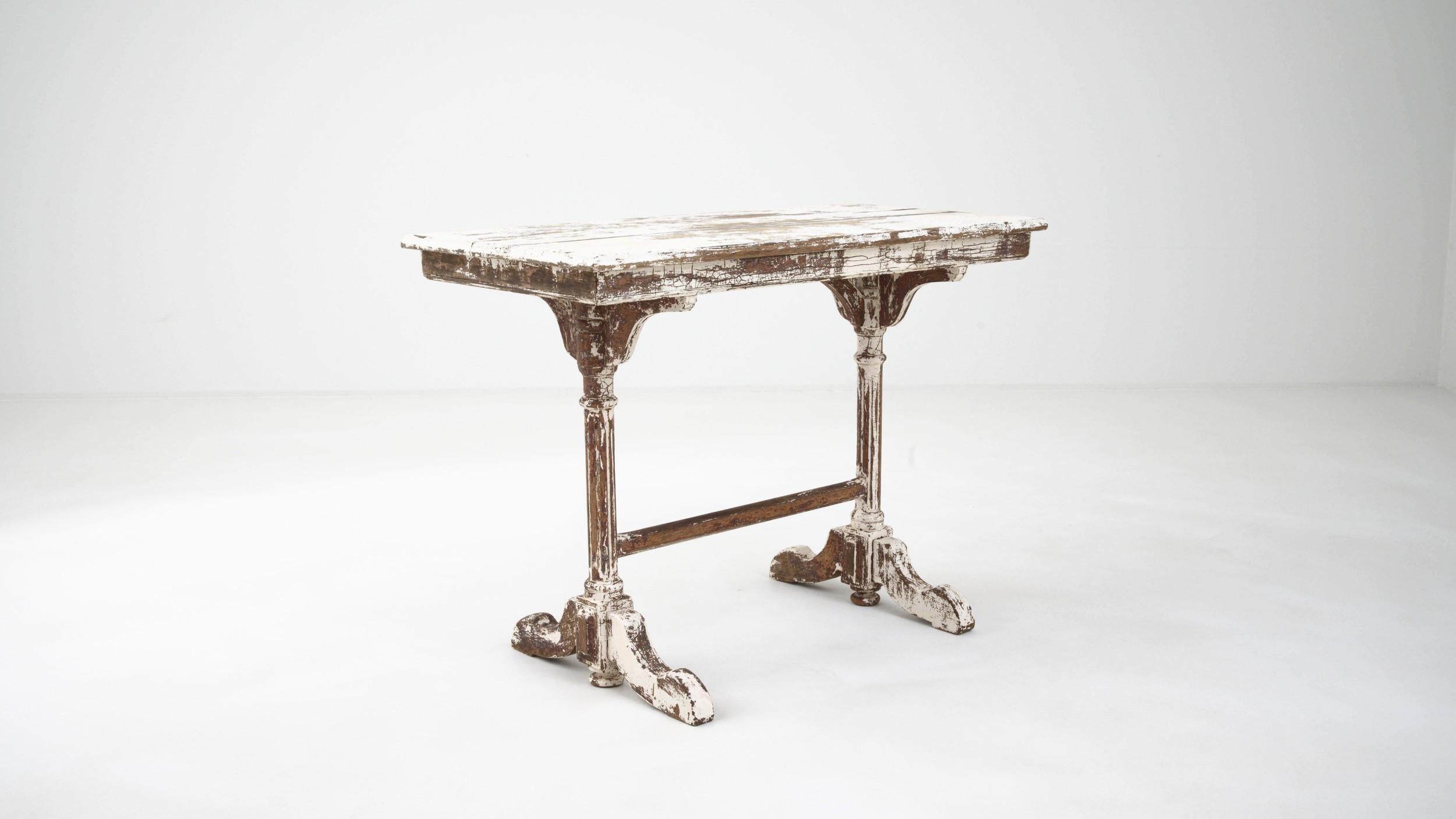 19th Century French Patinated Bistro Table For Sale 2