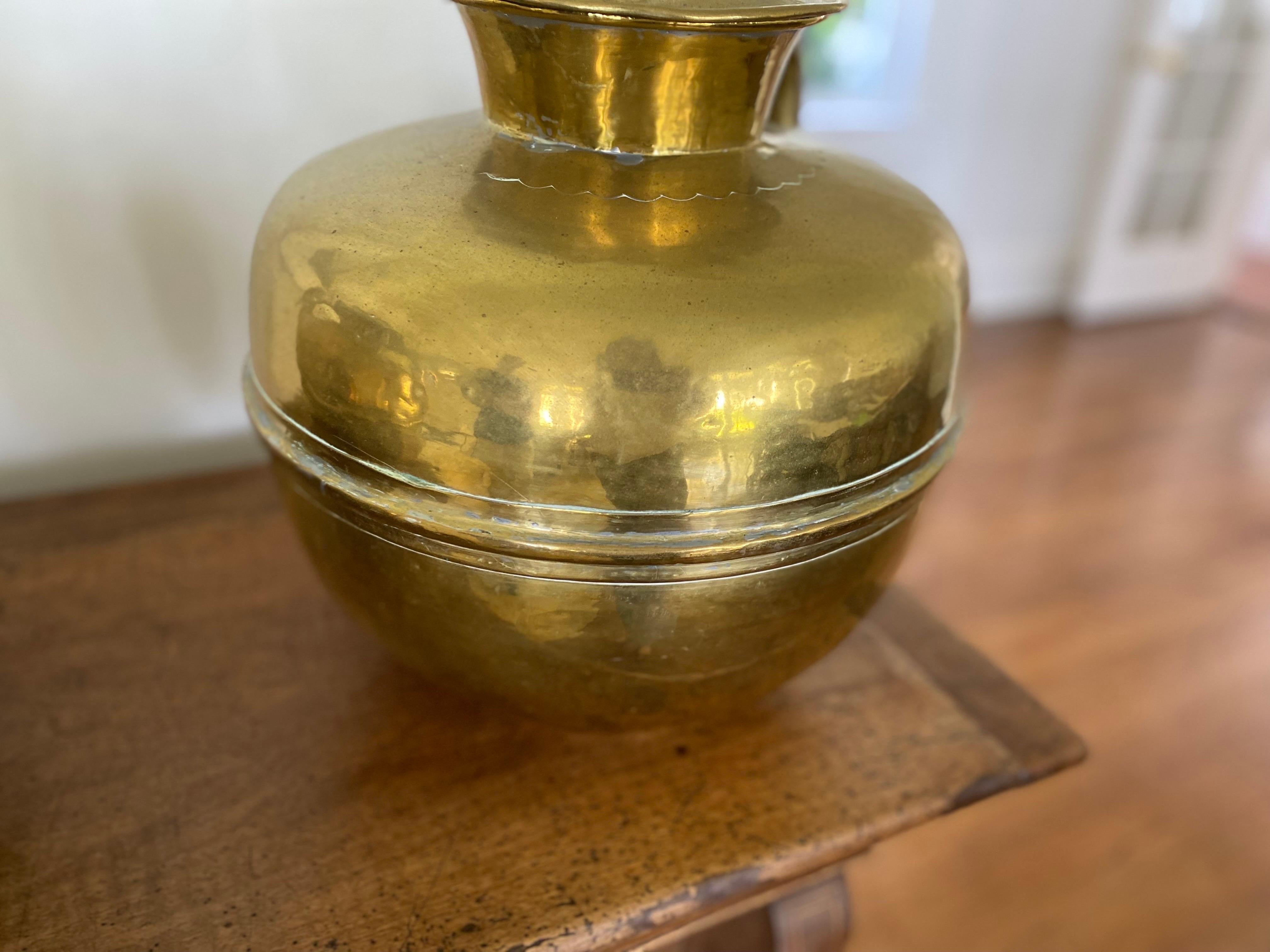 19th Century French Patinated Brass Milk Jars with Top from Rouen For Sale 6