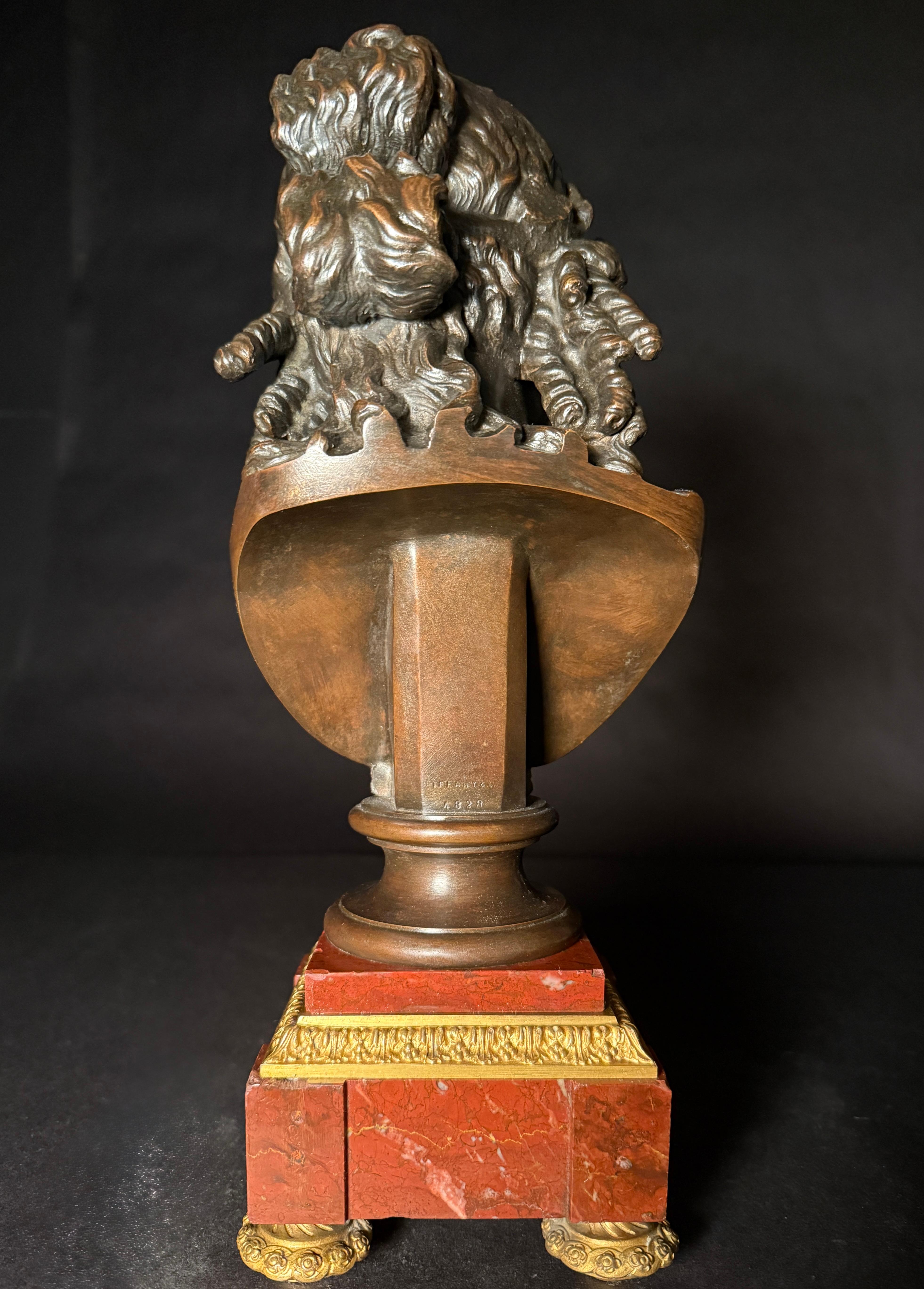 Dorato Busto di Arianna in bronzo patinato francese del XIX secolo in vendita