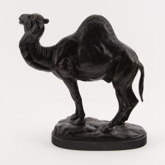 19th Century French Patinated Bronze Dromedary Camel Sculpture