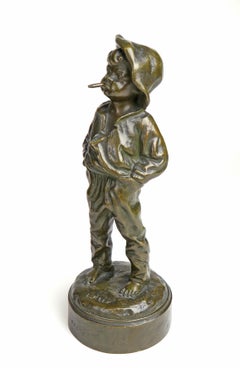19th Century French Patinated Bronze Figural Sculpture by Louis Kley