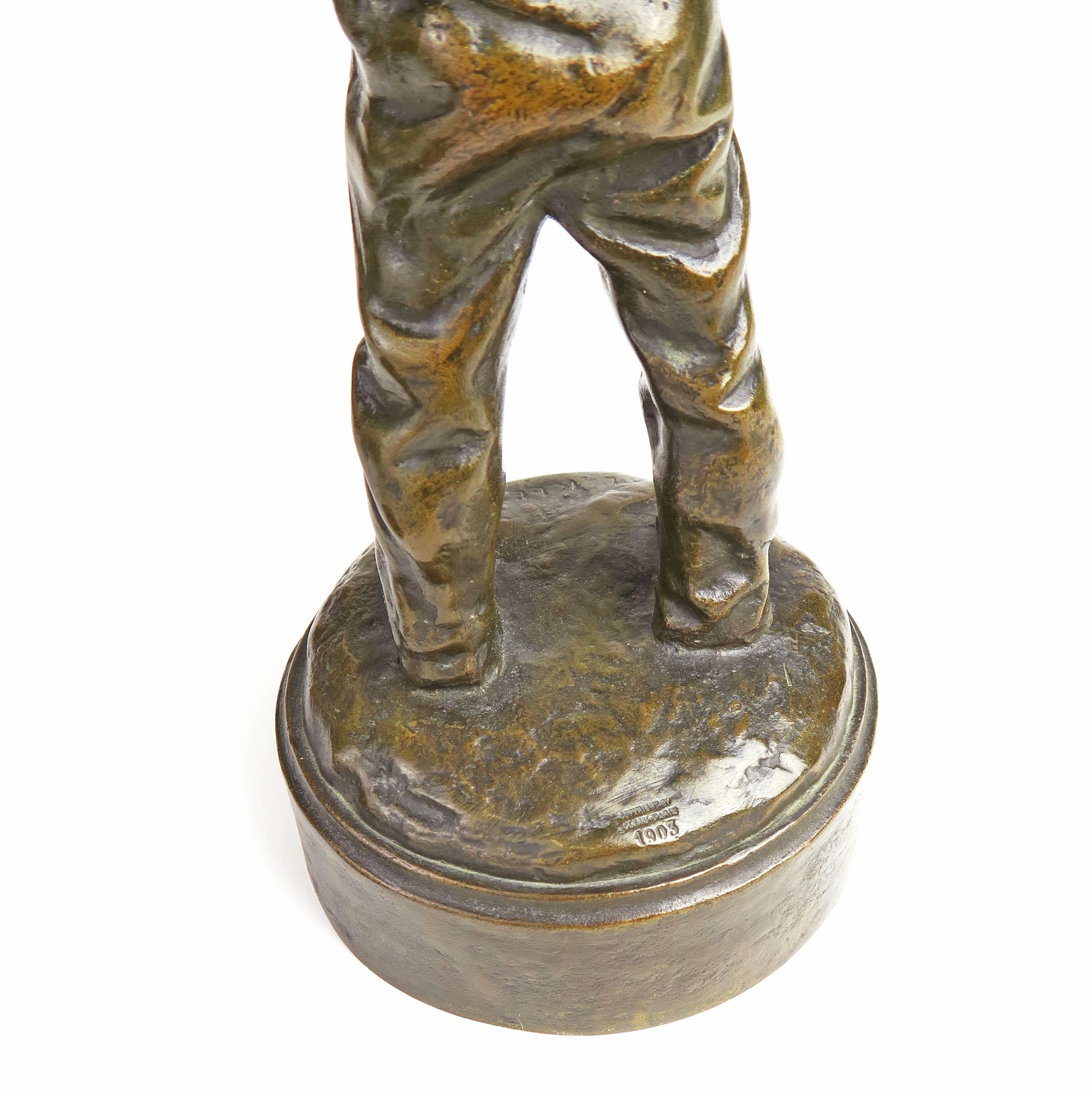 Bronze Sculpture figurative française du 19ème siècle en bronze patiné de Louis Kley en vente