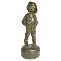 Sculpture figurative française du 19ème siècle en bronze patiné de Louis Kley