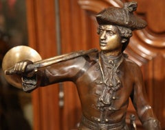 19th Century French Patinated Bronze Hunt Sculpture Composition Signed Dumaige
