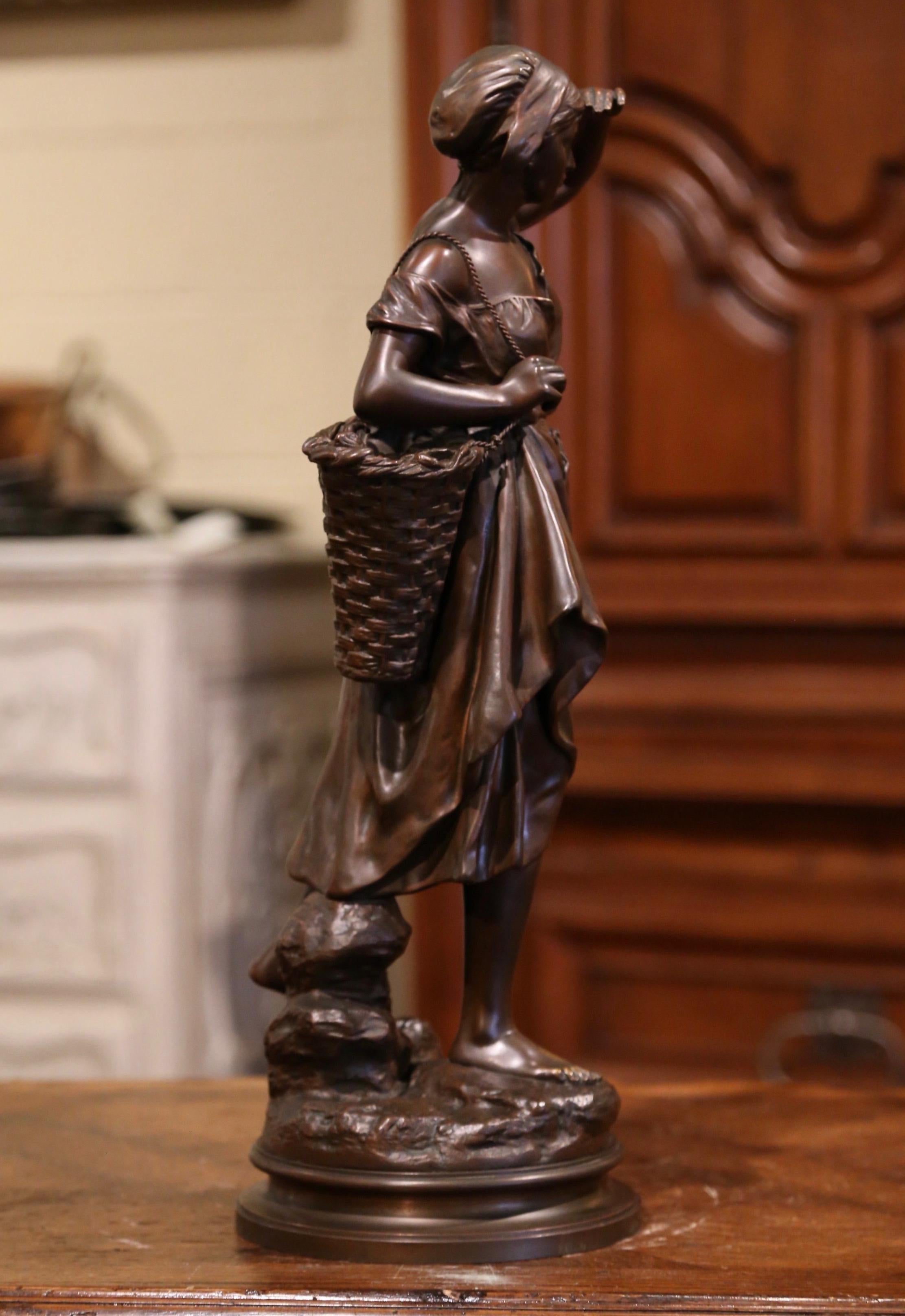 19th Century French Patinated Bronze Sculpture 