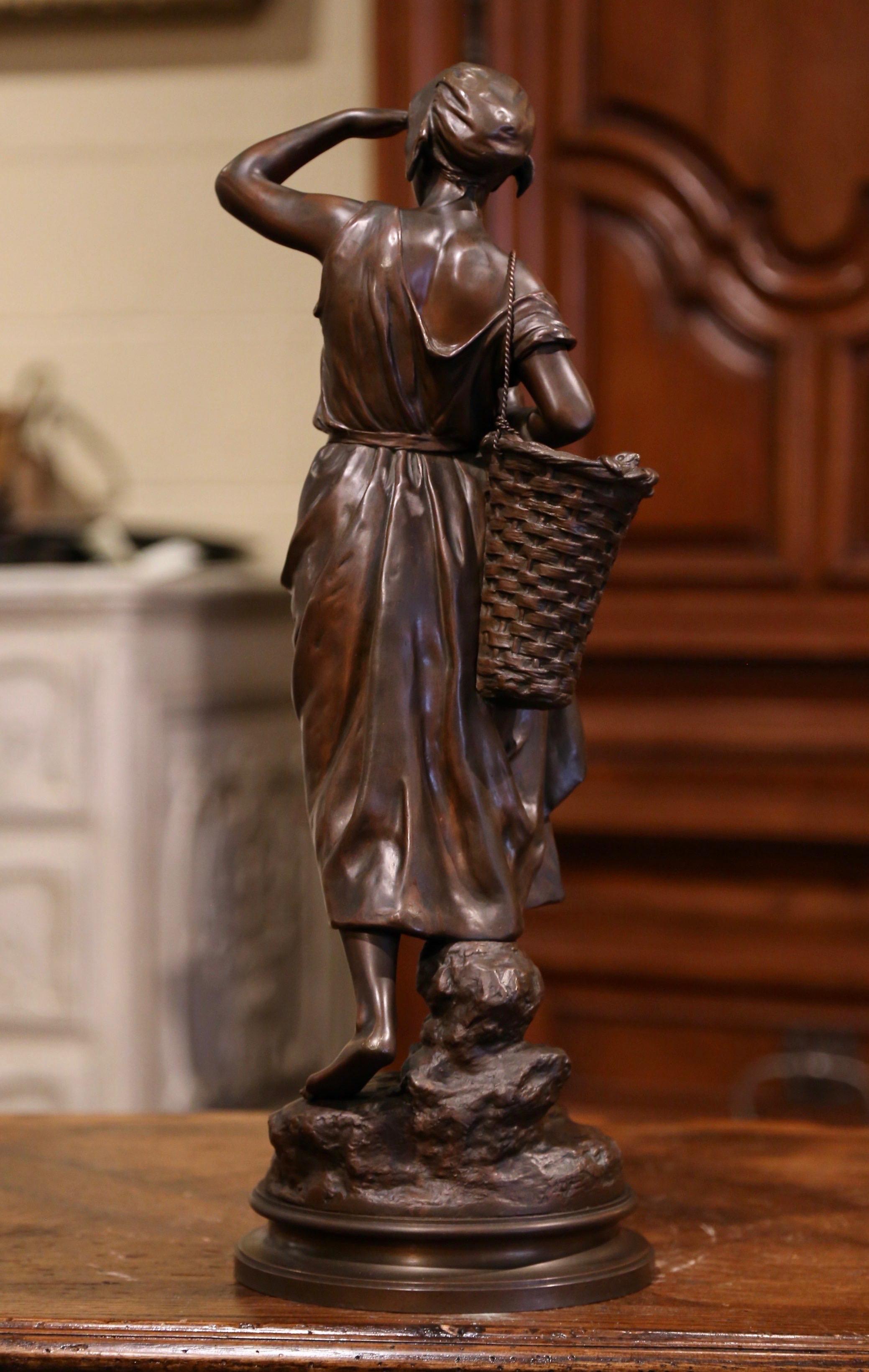 19th Century French Patinated Bronze Sculpture 