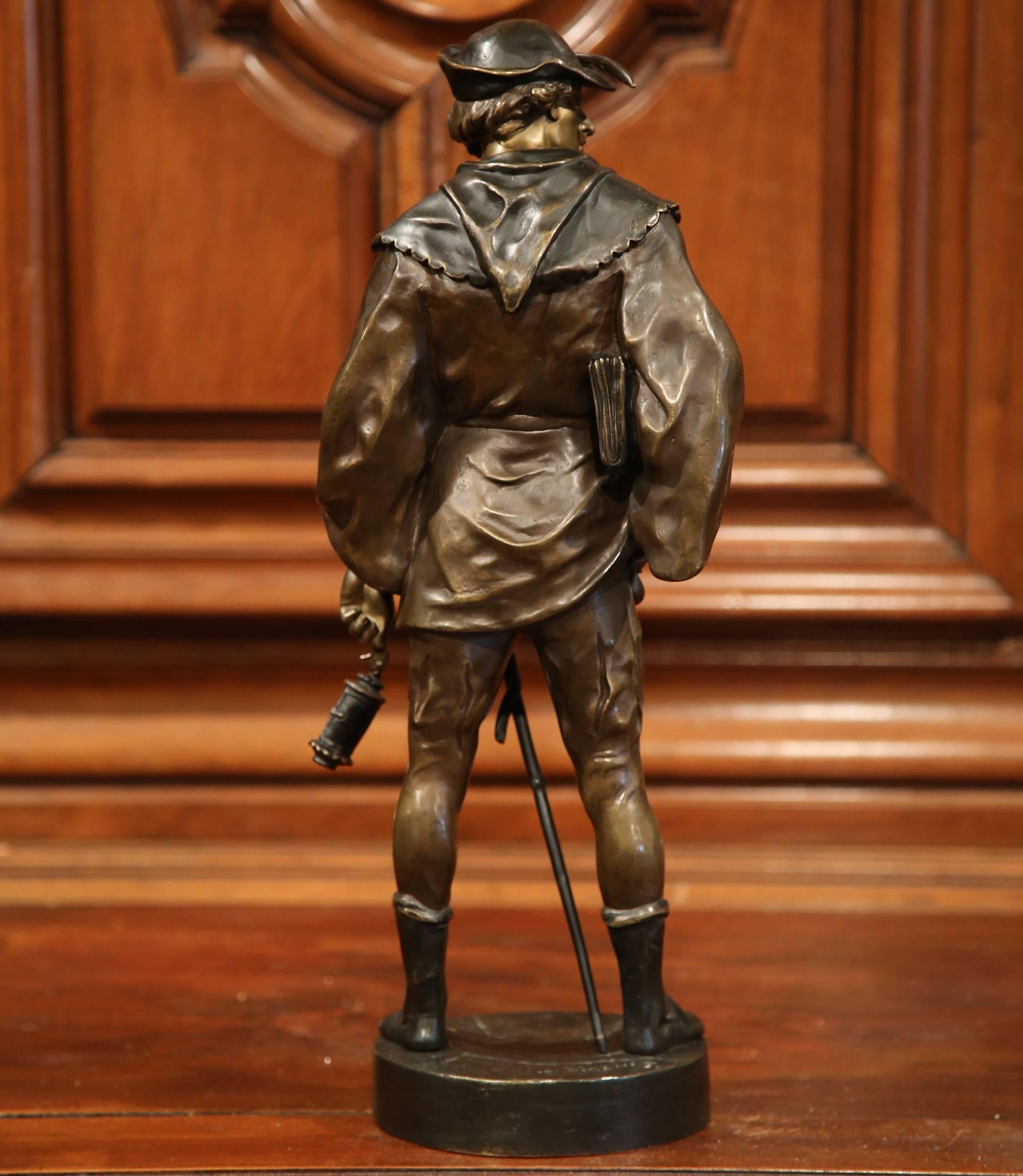 19th Century French Patinated Bronze Sculpture 