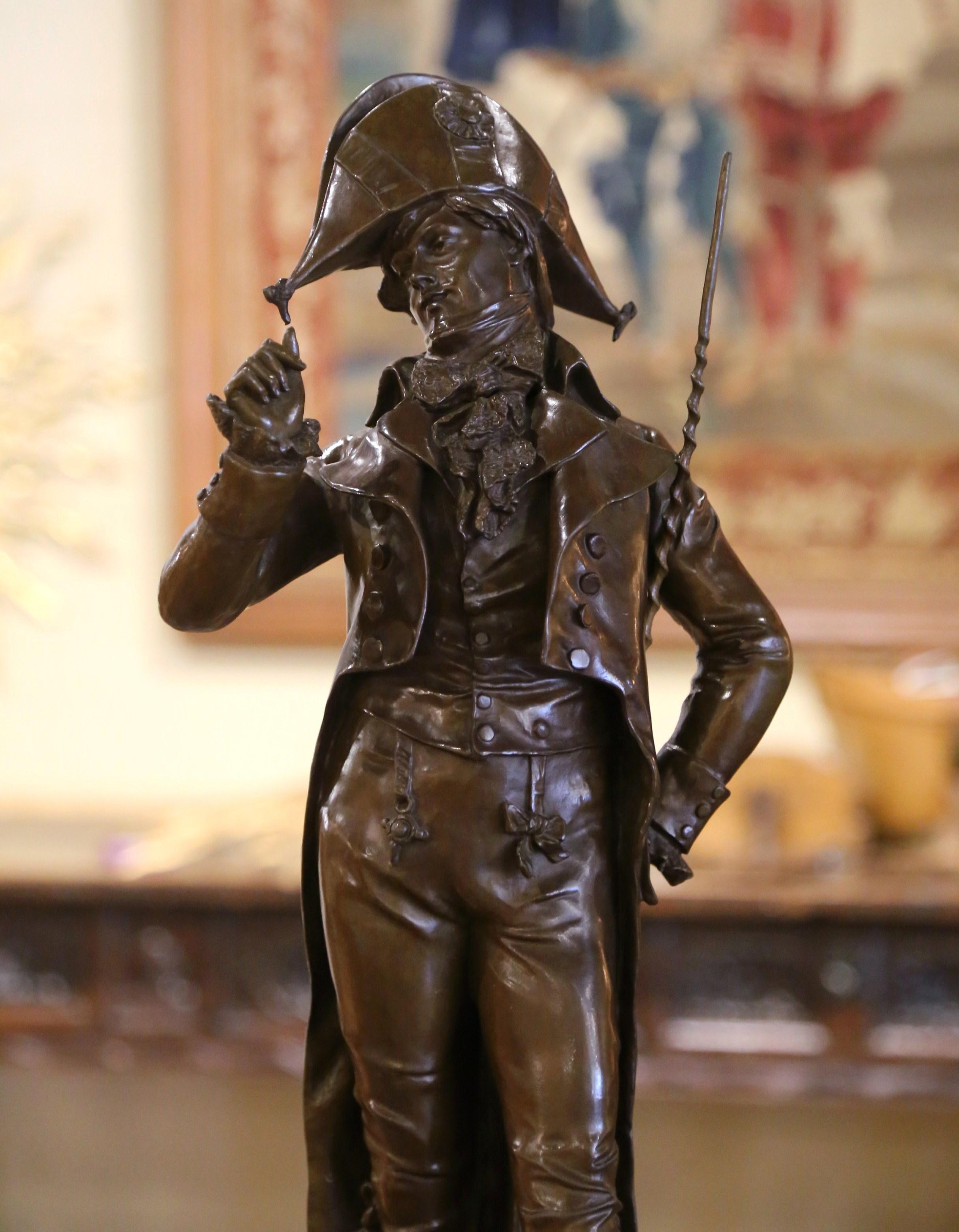 Francese Scultura in bronzo patinato francese del XIX secolo 