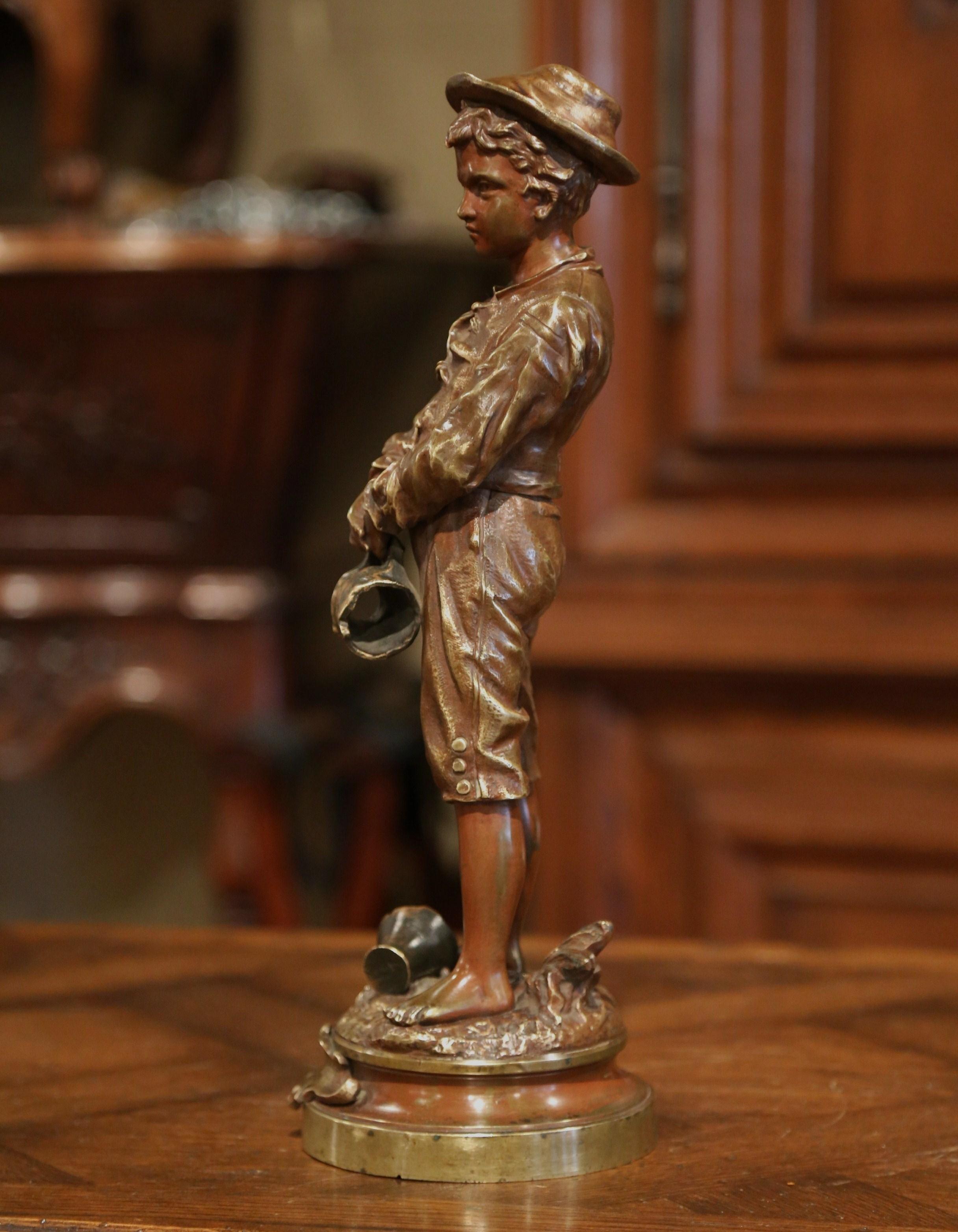 19th Century French Patinated Bronze Statue 