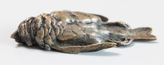 19th Century French Patinated Bronze Wounded Sparrow Bird, after Comolera