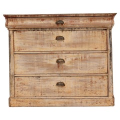 Commode en bois patiné français du 19ème siècle