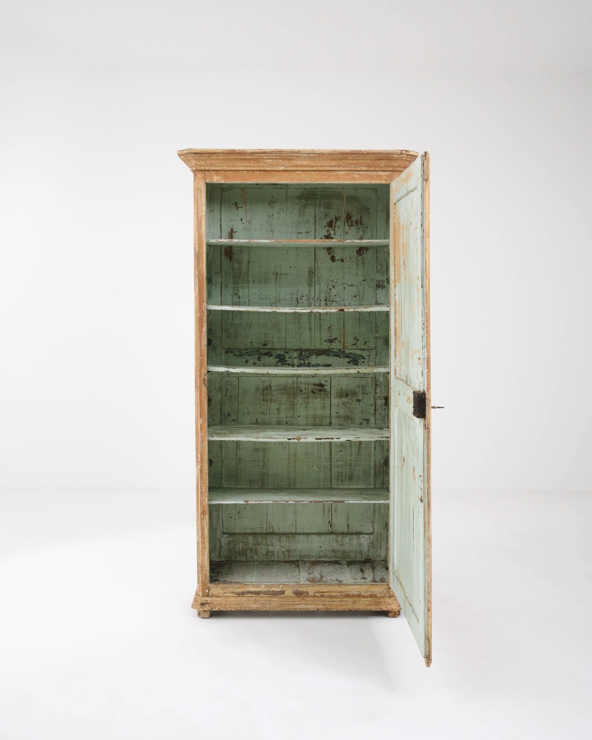 Country 19th Century French Patinated Wooden Cabinet For Sale