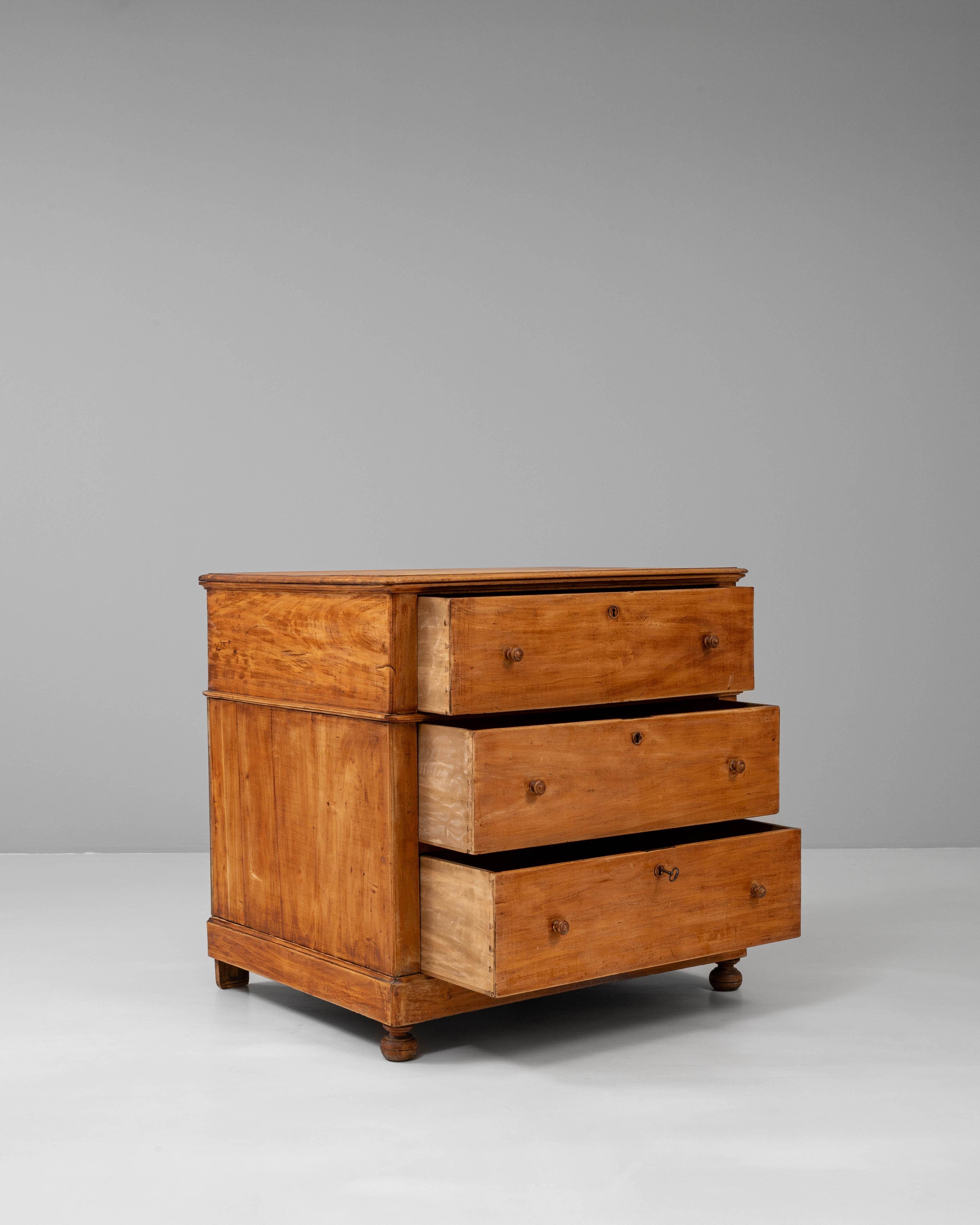 Legno Cassettiera in legno patinato francese del XIX secolo in vendita