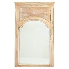 19th Century French Patinated Wooden Mirror