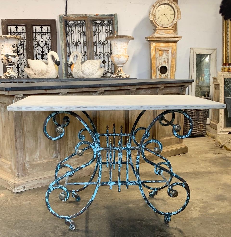 Hand-Crafted 19th Century French Patisserie Table For Sale