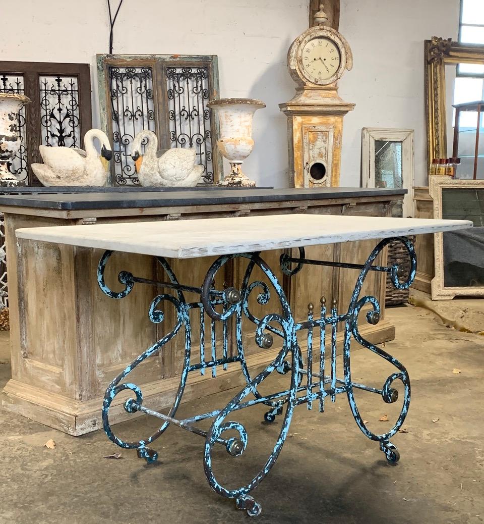 Wrought Iron 19th Century French Patisserie Table For Sale