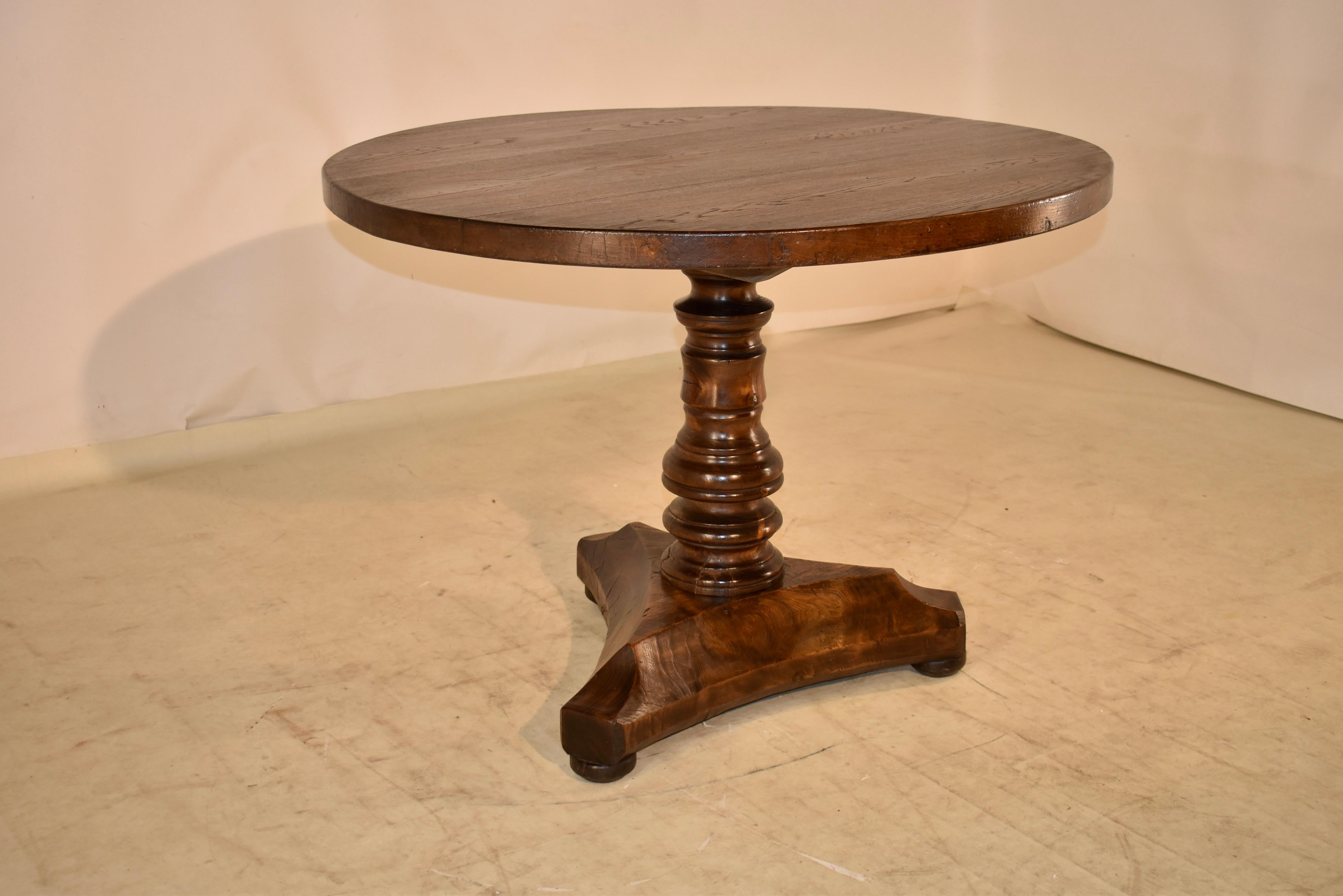Turned 19th Century French Pedestal Table
