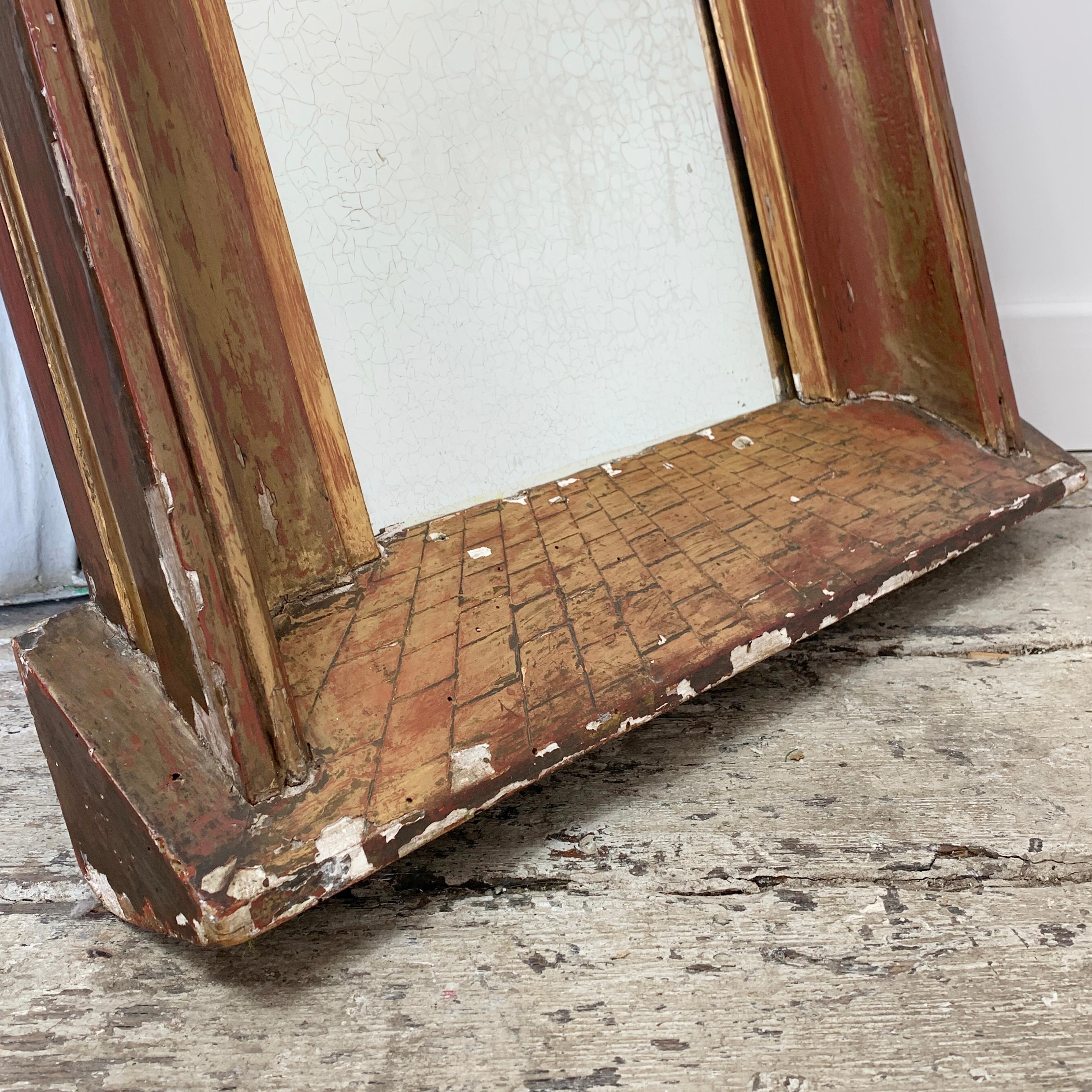 19th Century Gold French Perspective Mirror In Good Condition For Sale In Hastings, GB