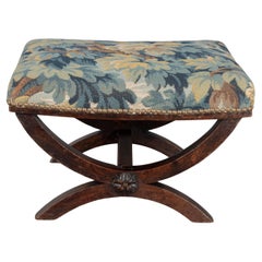 19th Century French Petit Point Stool