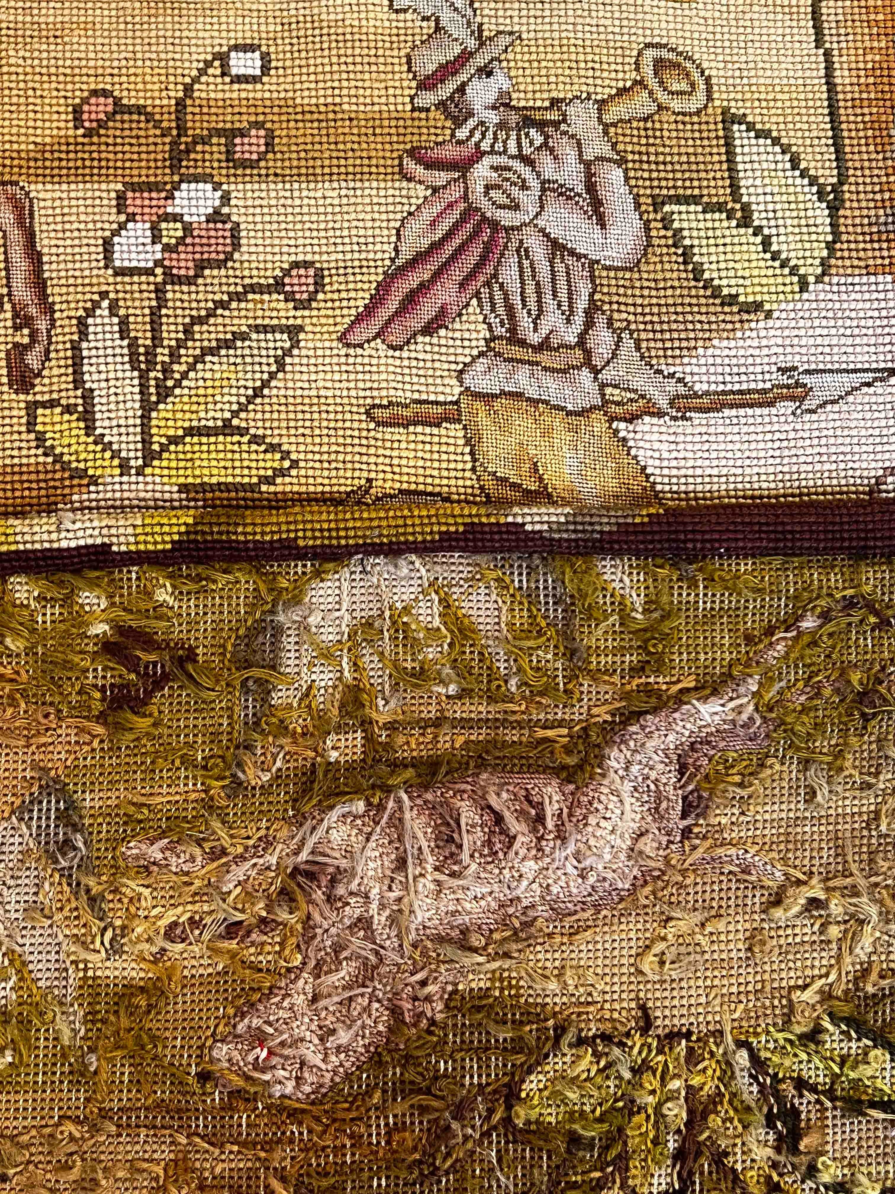 Französischer Petit point-Wandteppich des 19. Jahrhunderts - Nr. 1207 im Angebot 3