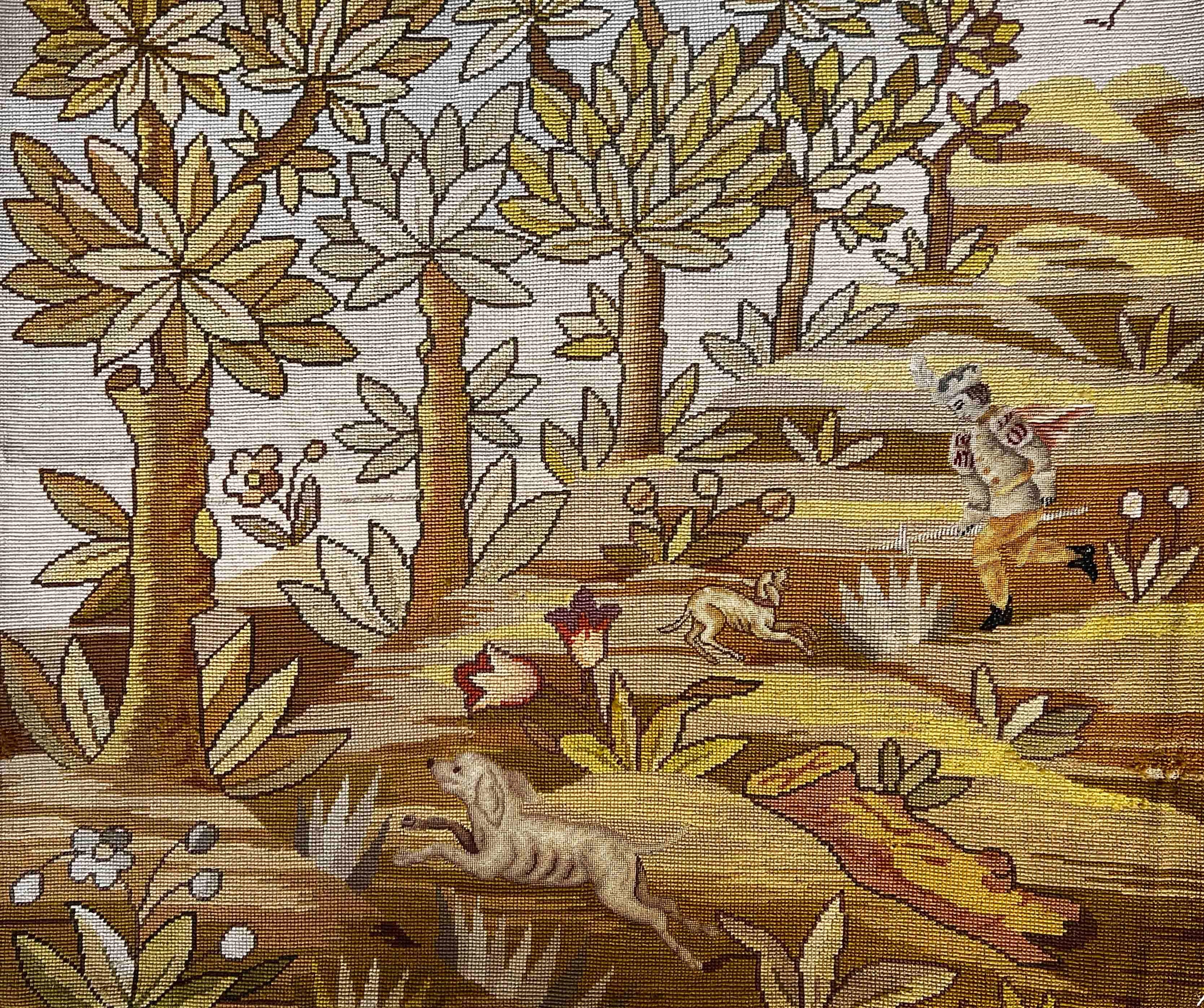 Französischer Petit point-Wandteppich des 19. Jahrhunderts - Nr. 1207 (Aubusson) im Angebot
