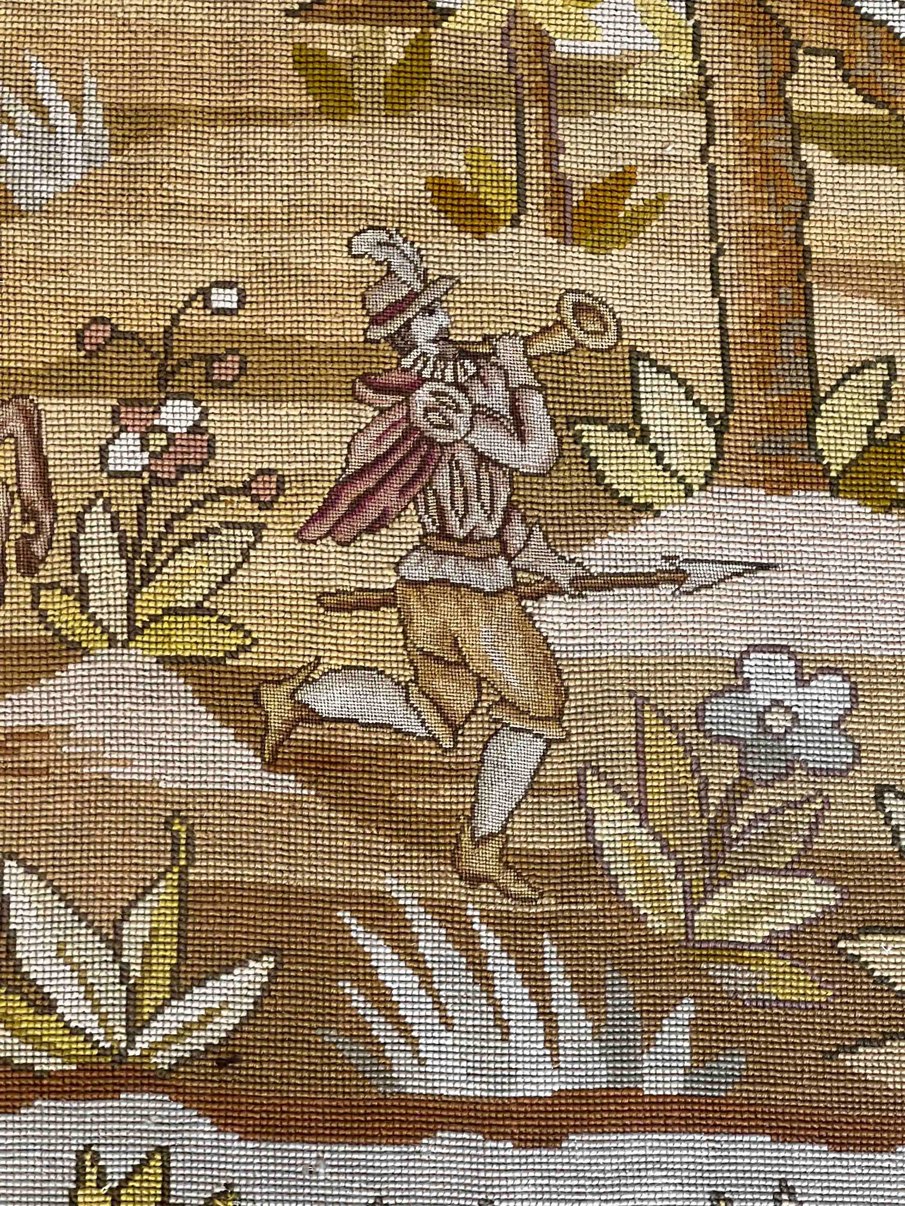 Französischer Petit point-Wandteppich des 19. Jahrhunderts - Nr. 1207 im Zustand „Hervorragend“ im Angebot in Paris, FR