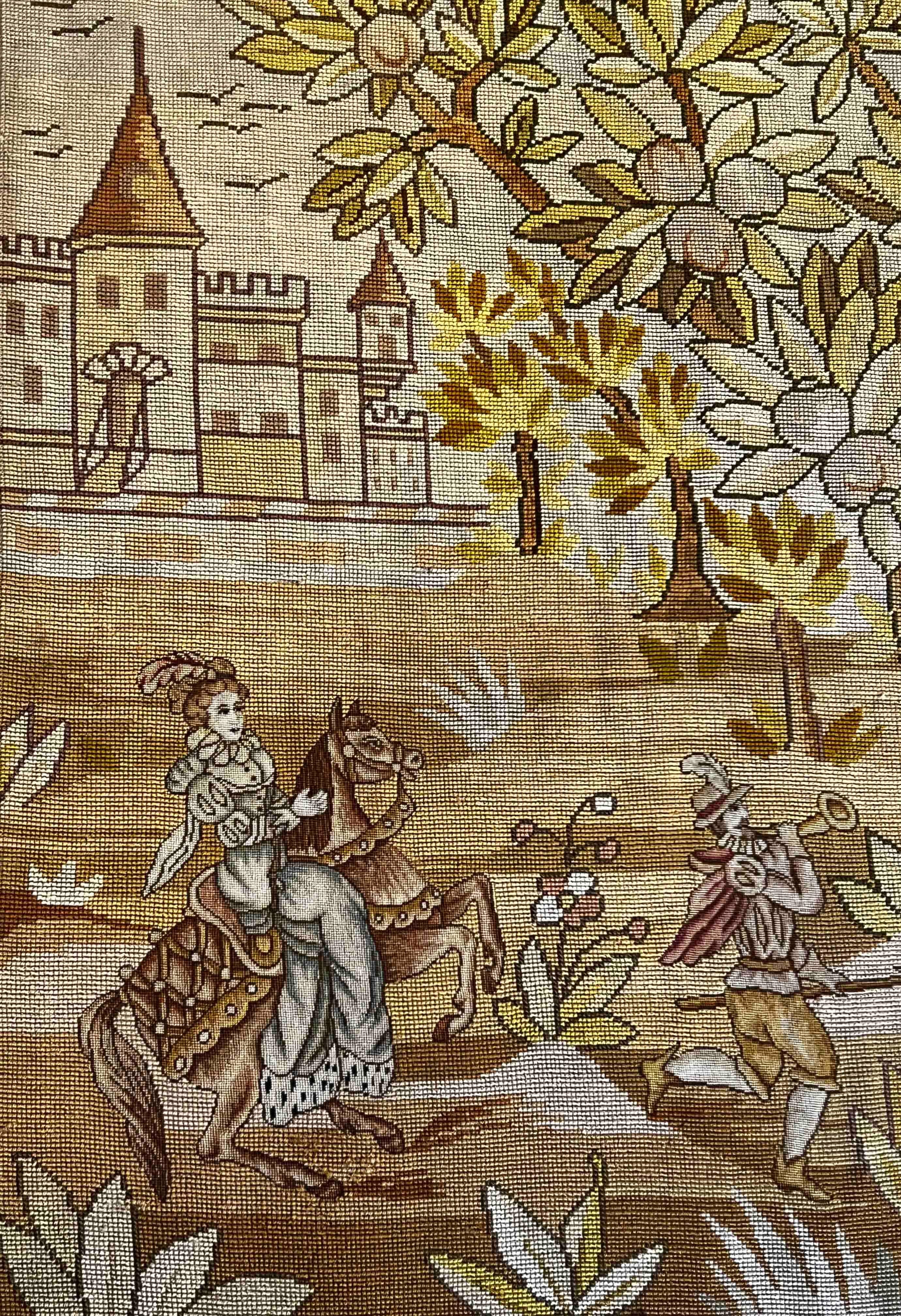 Französischer Petit point-Wandteppich des 19. Jahrhunderts - Nr. 1207 (Wolle) im Angebot