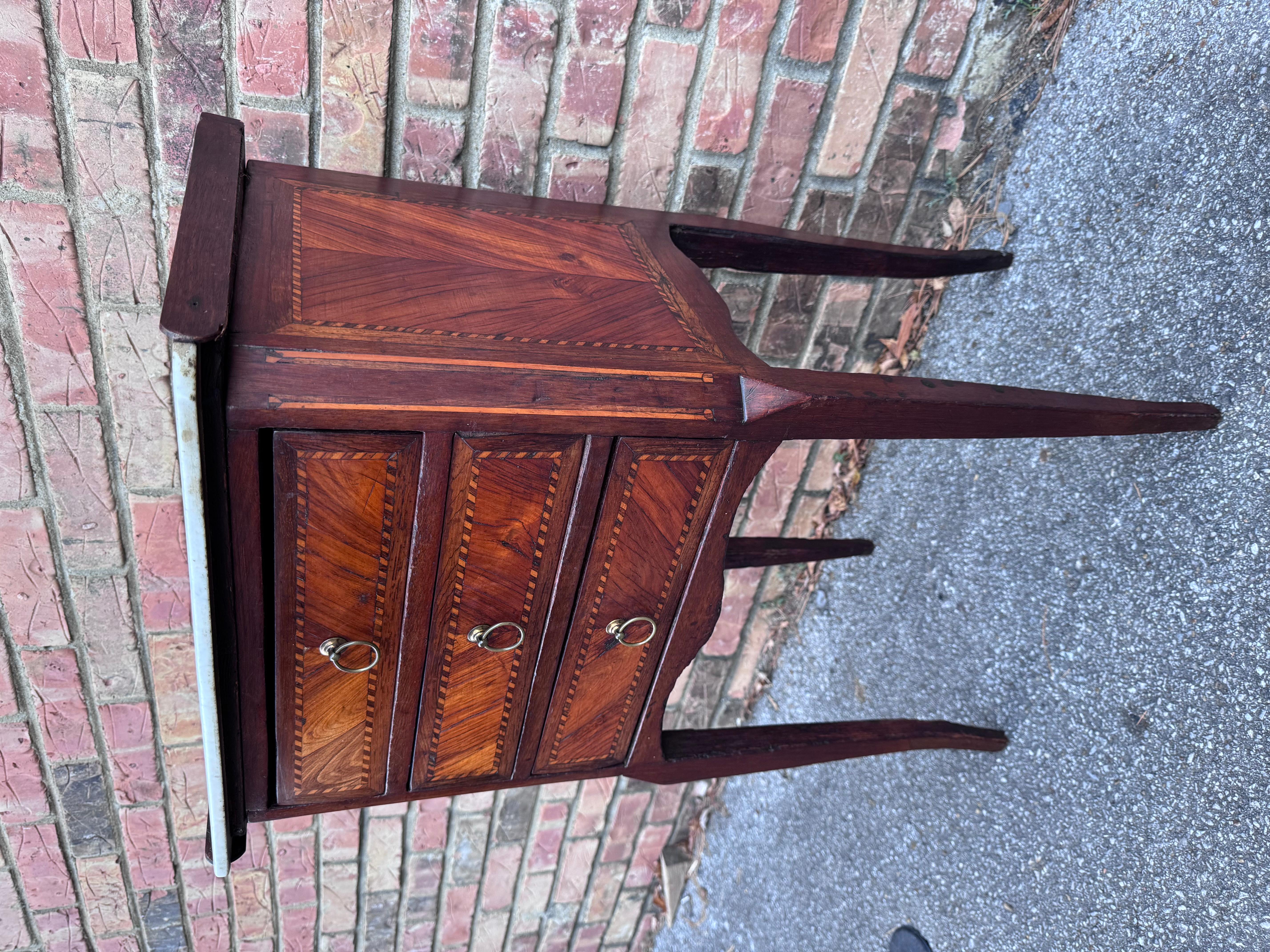 19th Century French Petite 3 Drawer Side Table In Good Condition In Nashville, TN