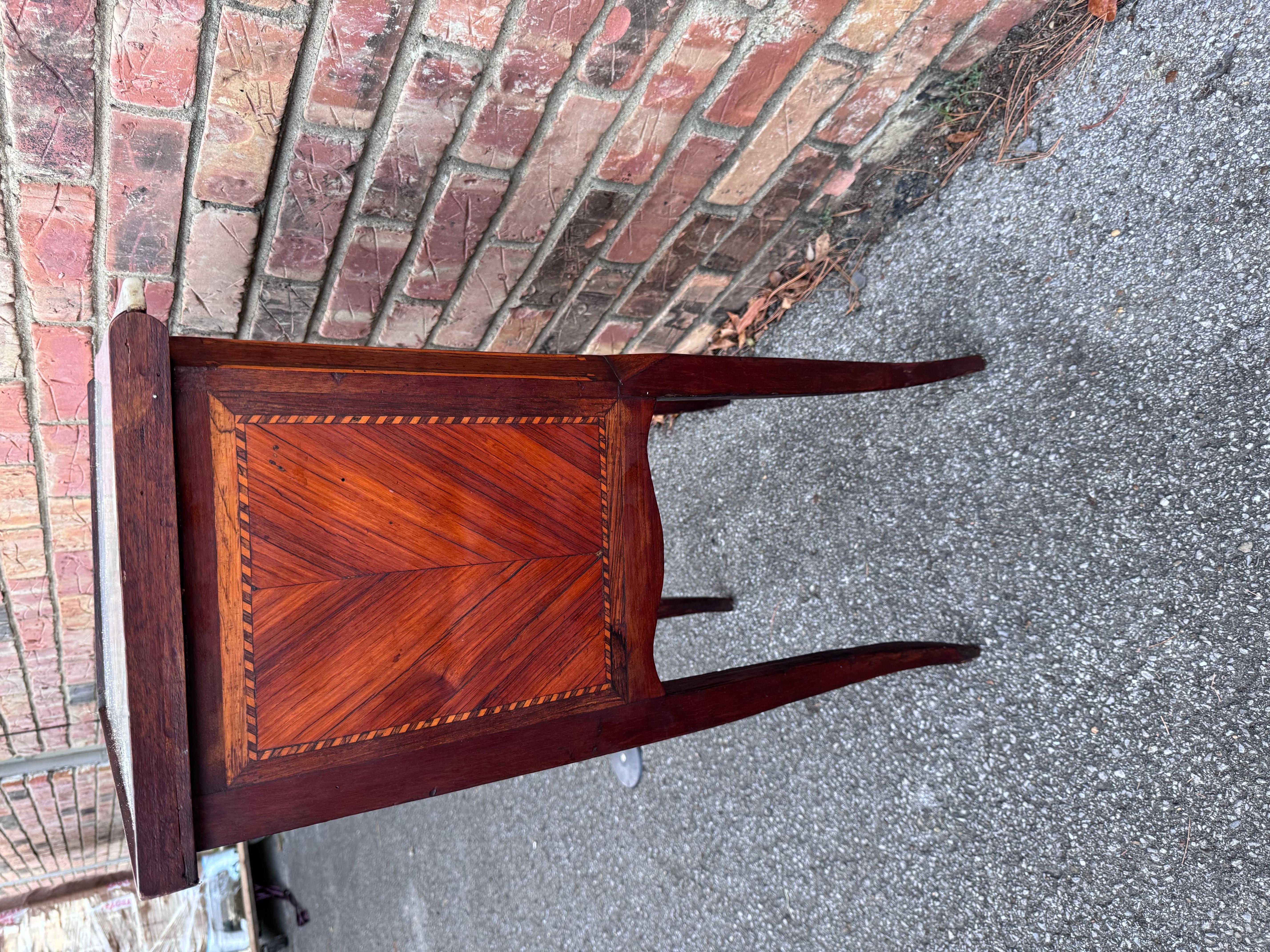 19th Century French Petite 3 Drawer Side Table 2
