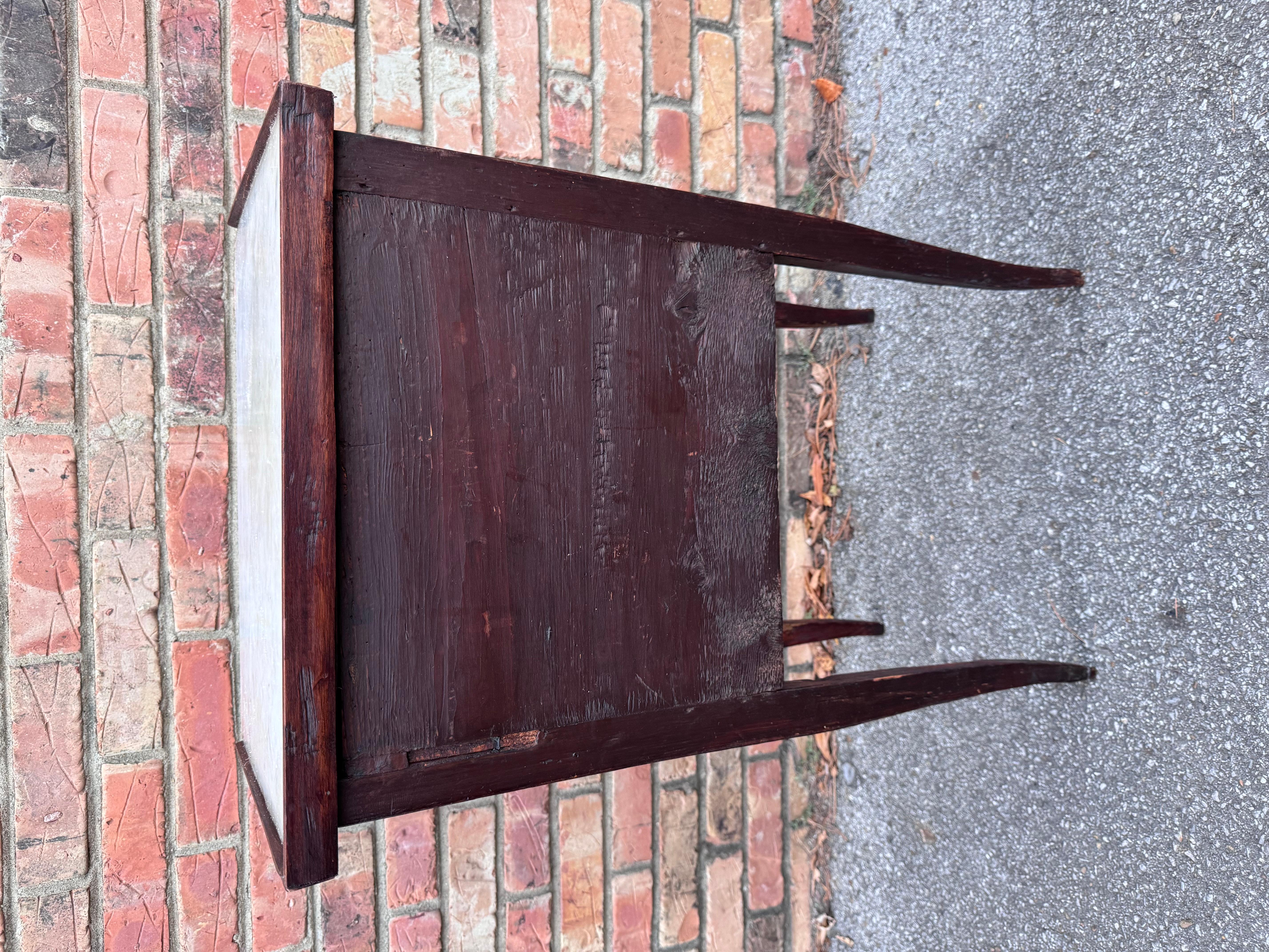 19th Century French Petite 3 Drawer Side Table 3