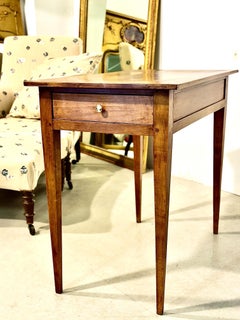 19th Century French Petite Cherrywood Table with Drawer
