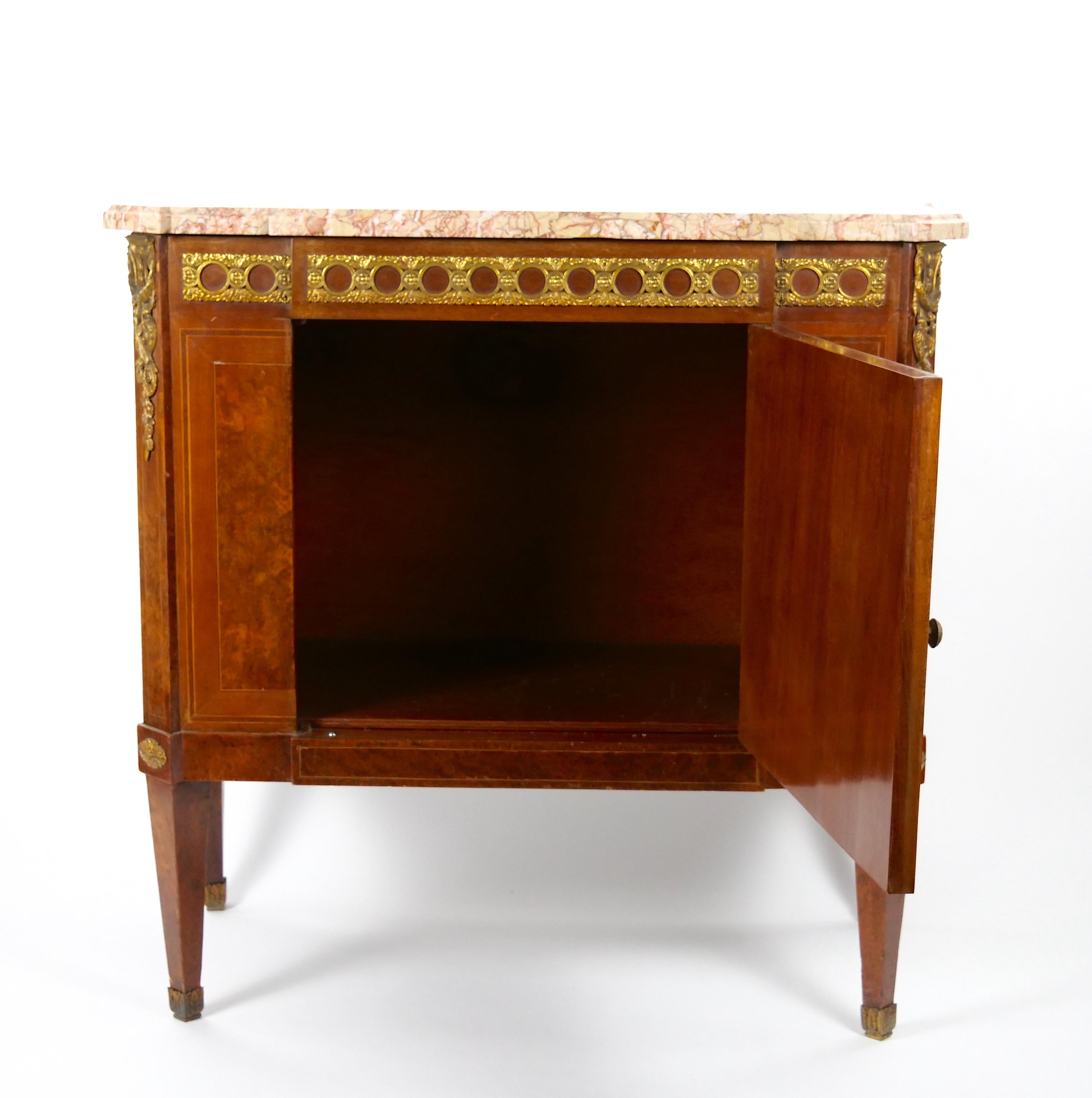19th Century French Petite Commode Side Cabinet / Louis XVI Style For Sale 7