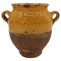 19th Century French Petite Confit Pot in Terra Cotta